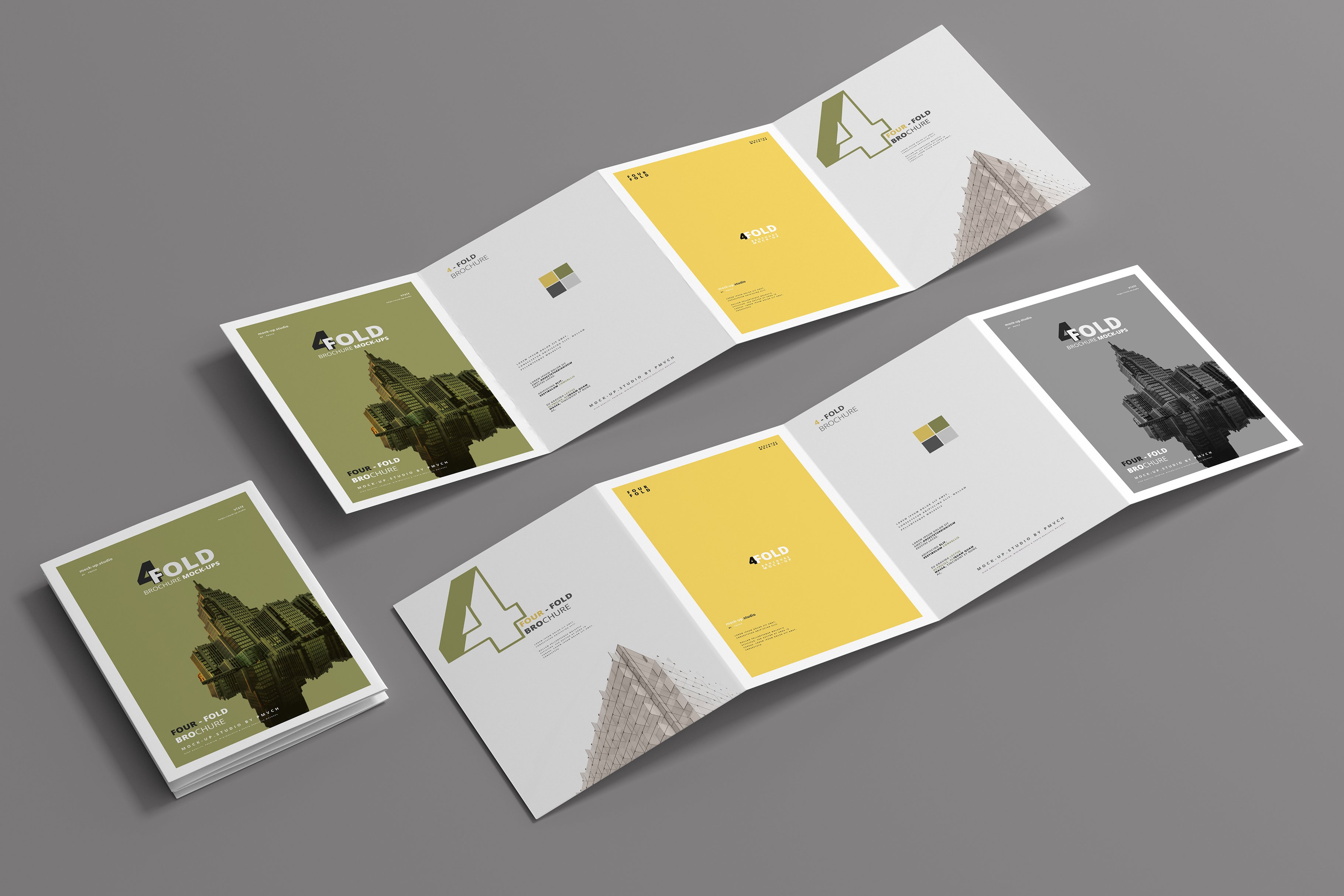 165款折页画册杂志设计样机模板 165 Brochure Mockups Big Bundle_img_2