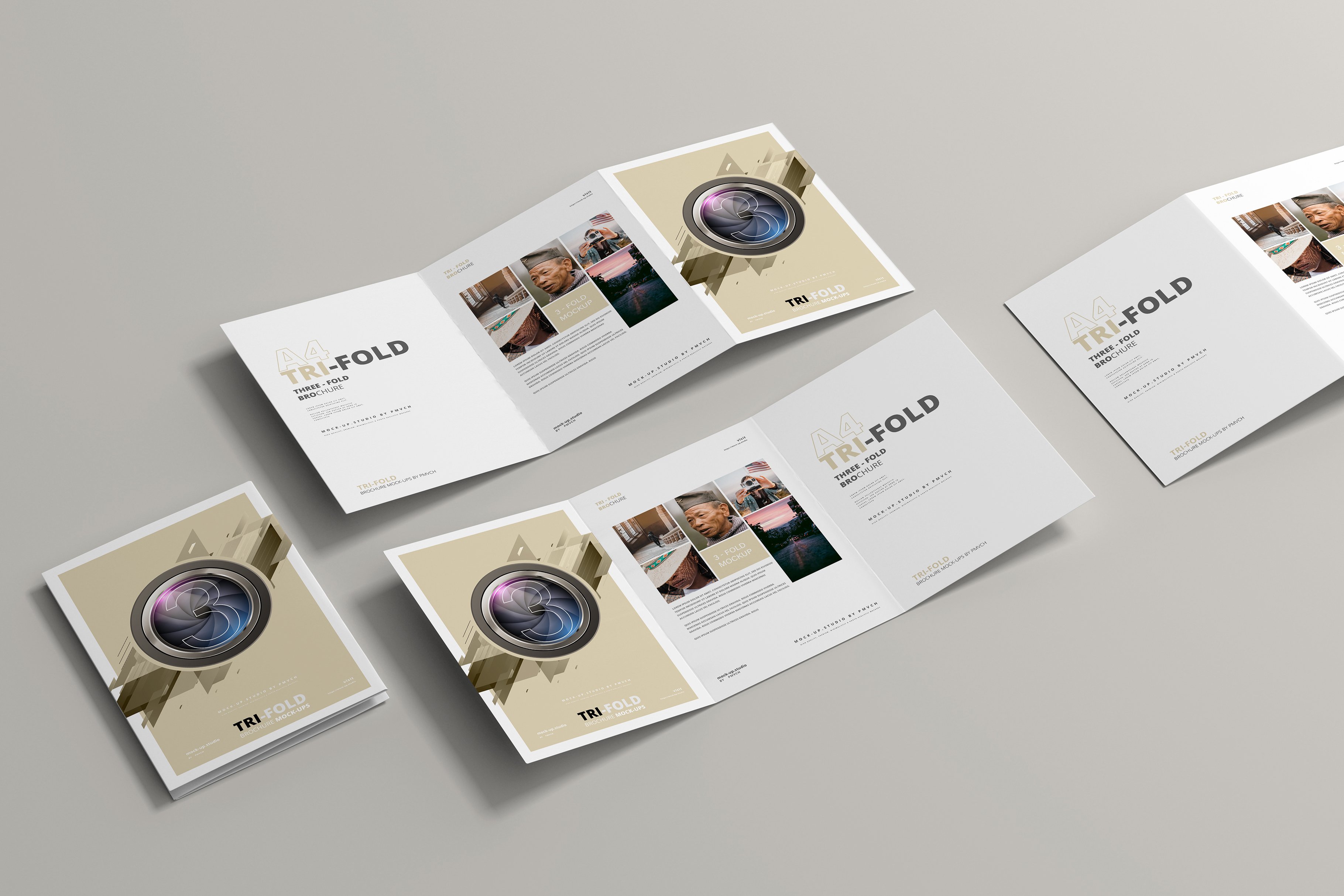 165款折页画册杂志设计样机模板 165 Brochure Mockups Big Bundle_img_2