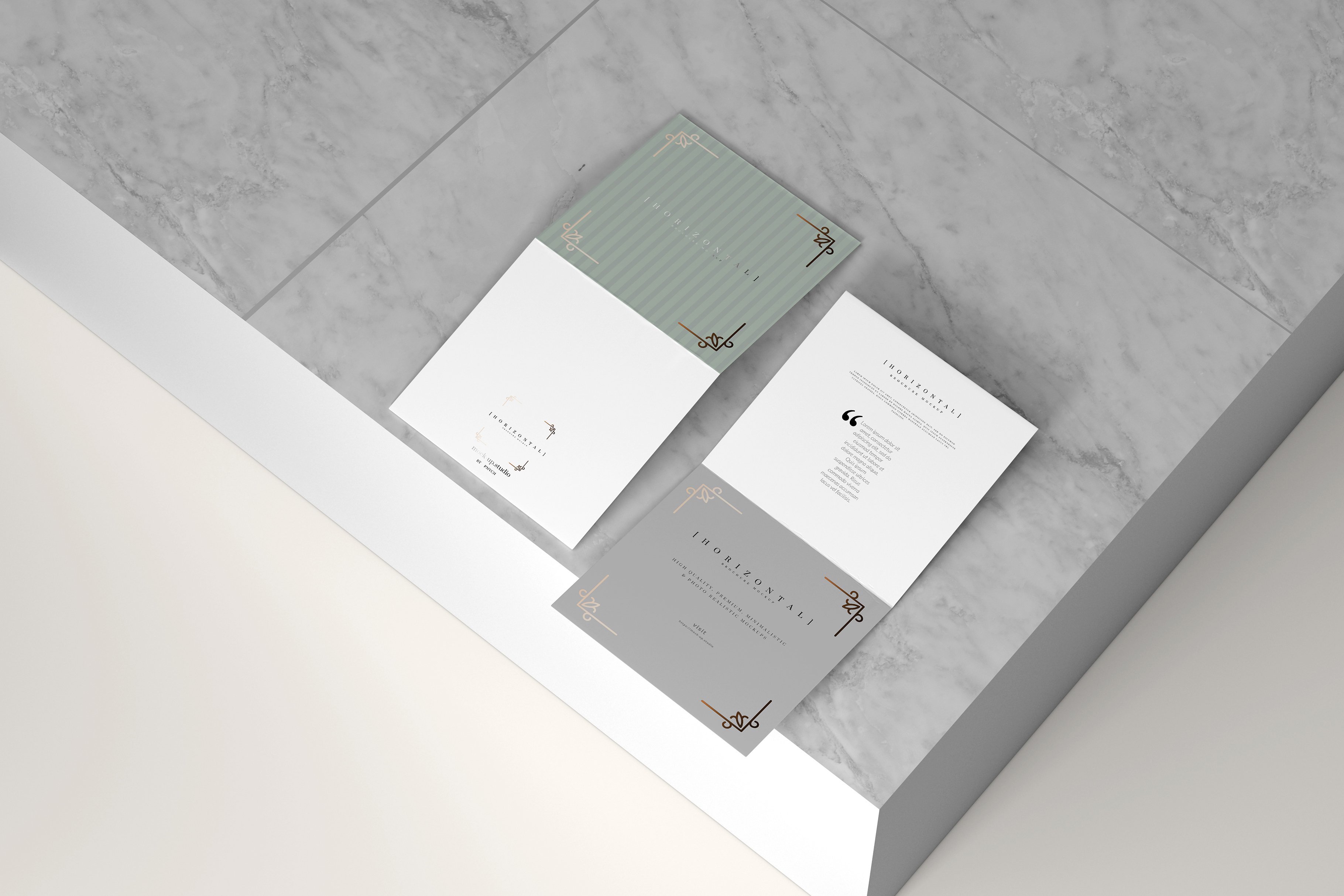 165款折页画册杂志设计样机模板 165 Brochure Mockups Big Bundle_img_2