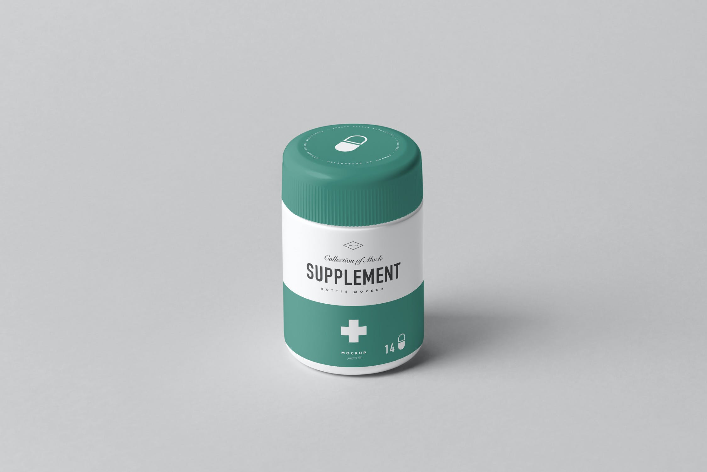 9款药瓶补充罐包装盒PSD样机 Supplement Jar & Box Mockup 3_img_2