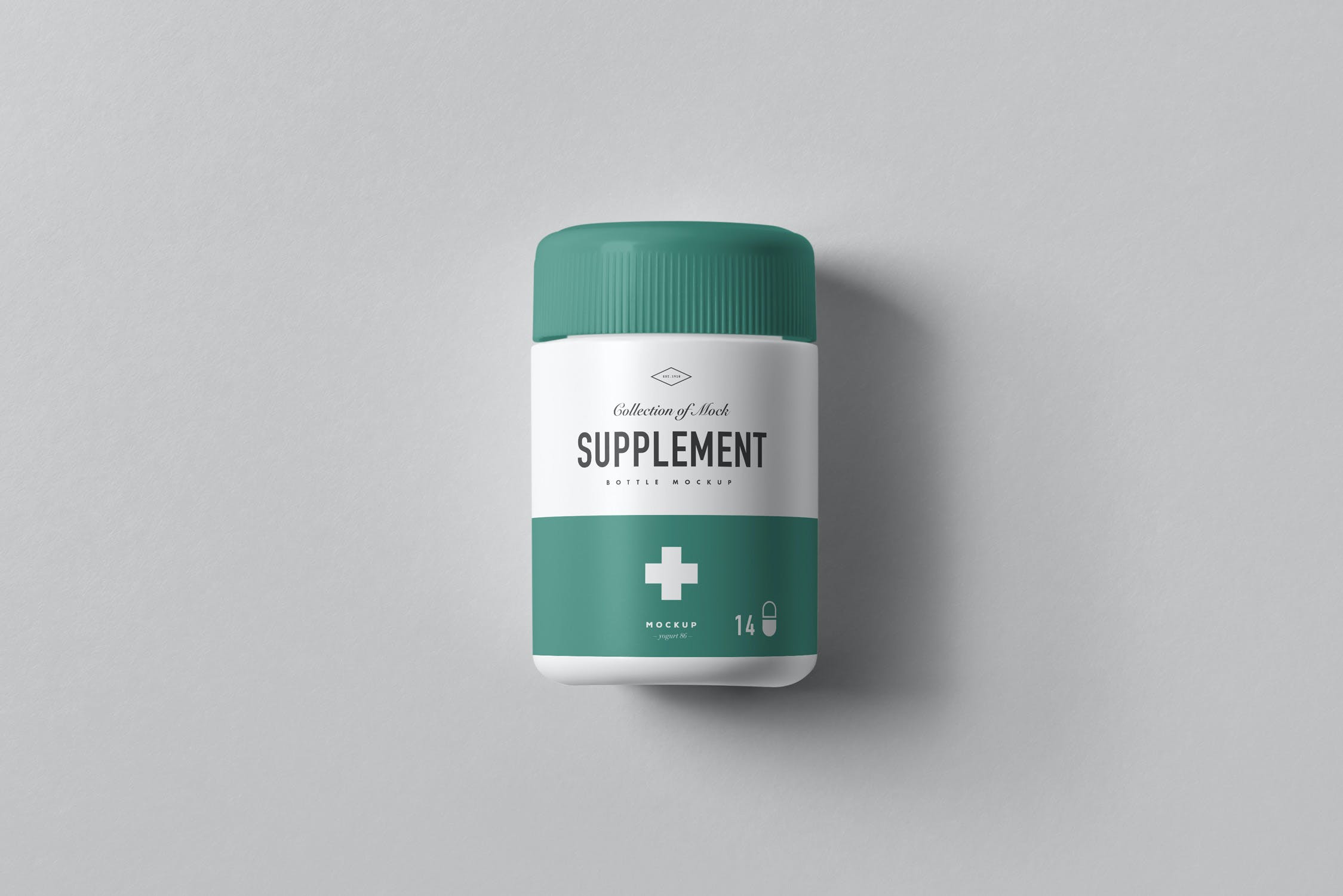 9款药瓶补充罐包装盒PSD样机 Supplement Jar & Box Mockup 3_img_2