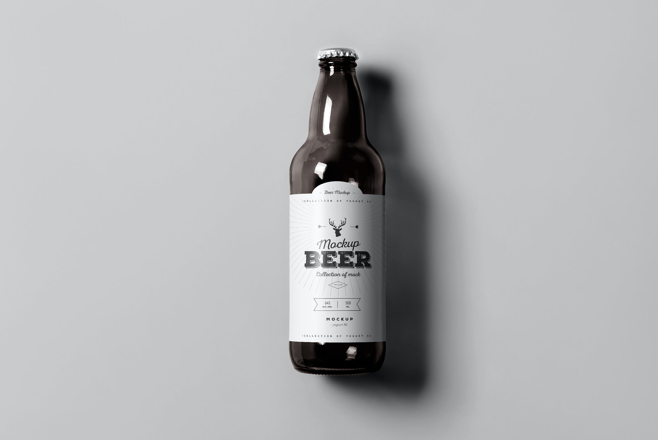 7款啤酒玻璃瓶样机模板 Beer Mockup 3_img_2