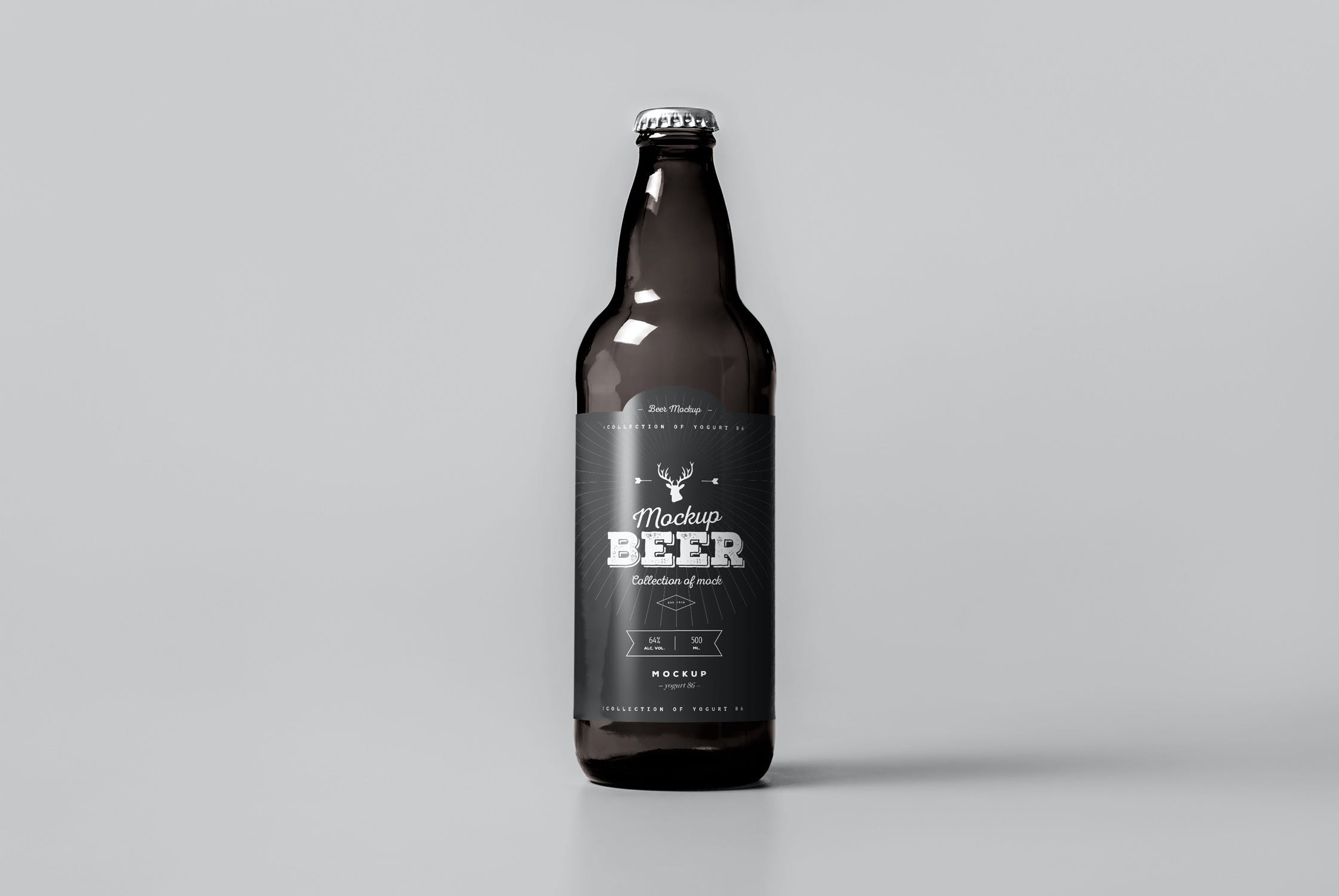 7款啤酒玻璃瓶样机模板 Beer Mockup 3_img_2