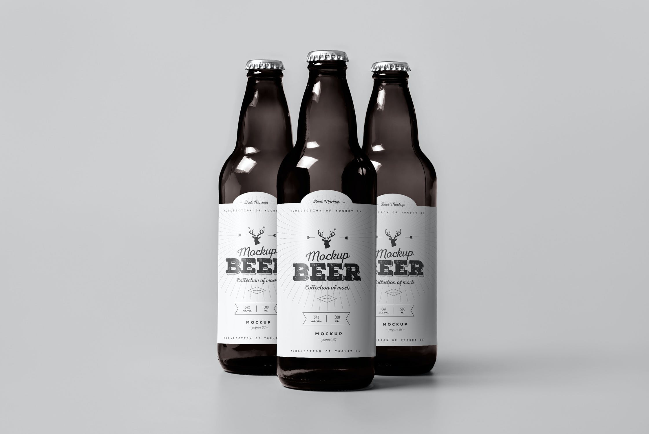 7款啤酒玻璃瓶样机模板 Beer Mockup 3_img_2