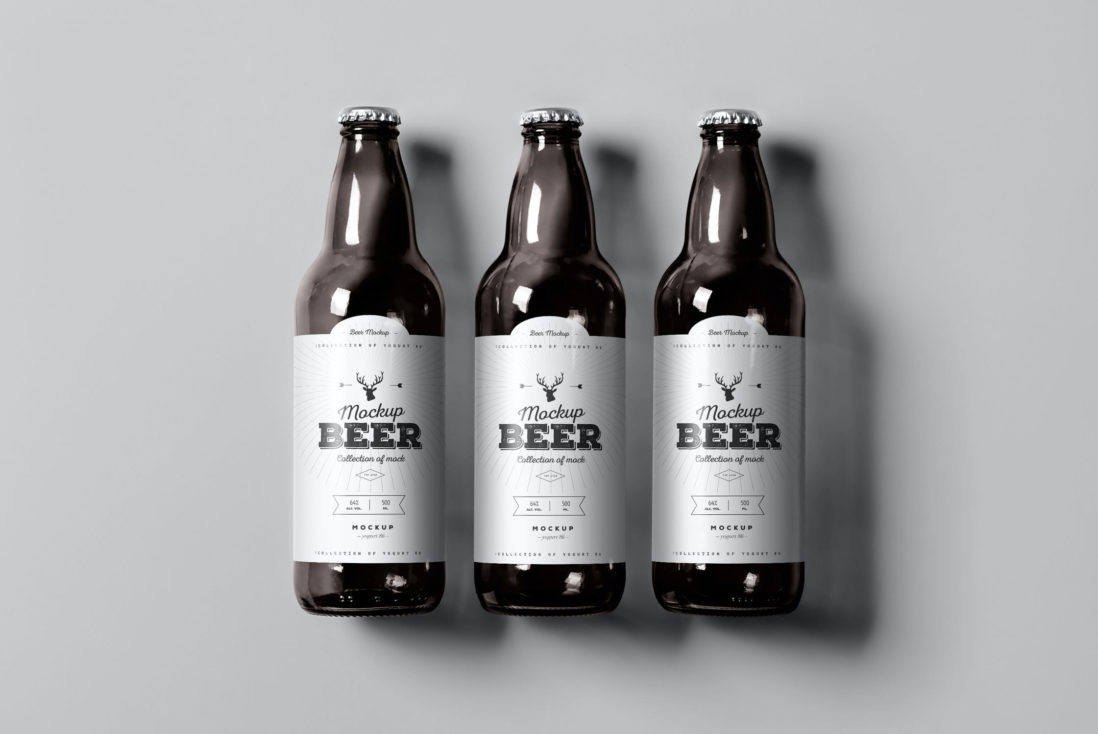 7款啤酒玻璃瓶样机模板 Beer Mockup 3_img_2