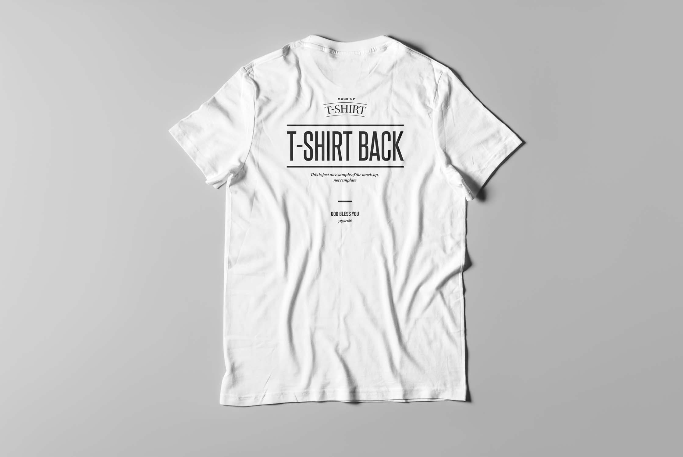 9款T恤半袖衫样机模板 T-Shirt Mockup 2_img_2