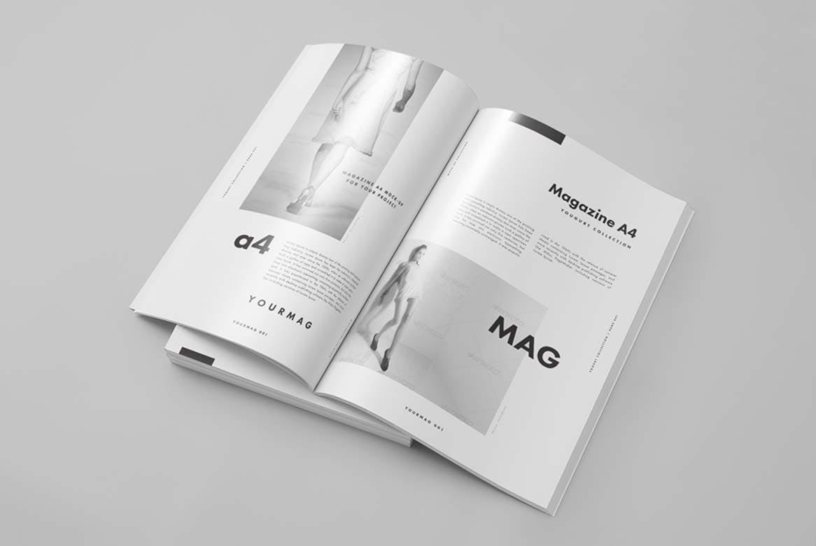 8款A4宣传画册杂志样机模板 A4 Magazine Mockup 2_img_2