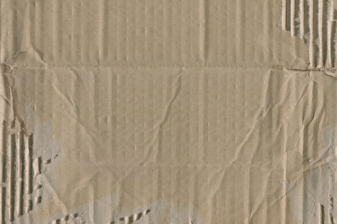 75款复古做旧磨损褶皱瓦楞纸板硬板纸纹理素材 Damaged Cardboard Textures_img_2