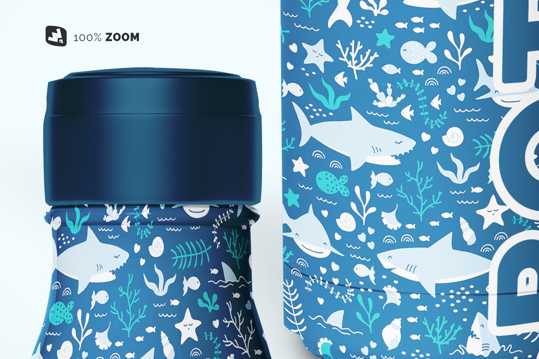 保温热水瓶样机模板 Steel Thermos Bottle Mockup_img_2