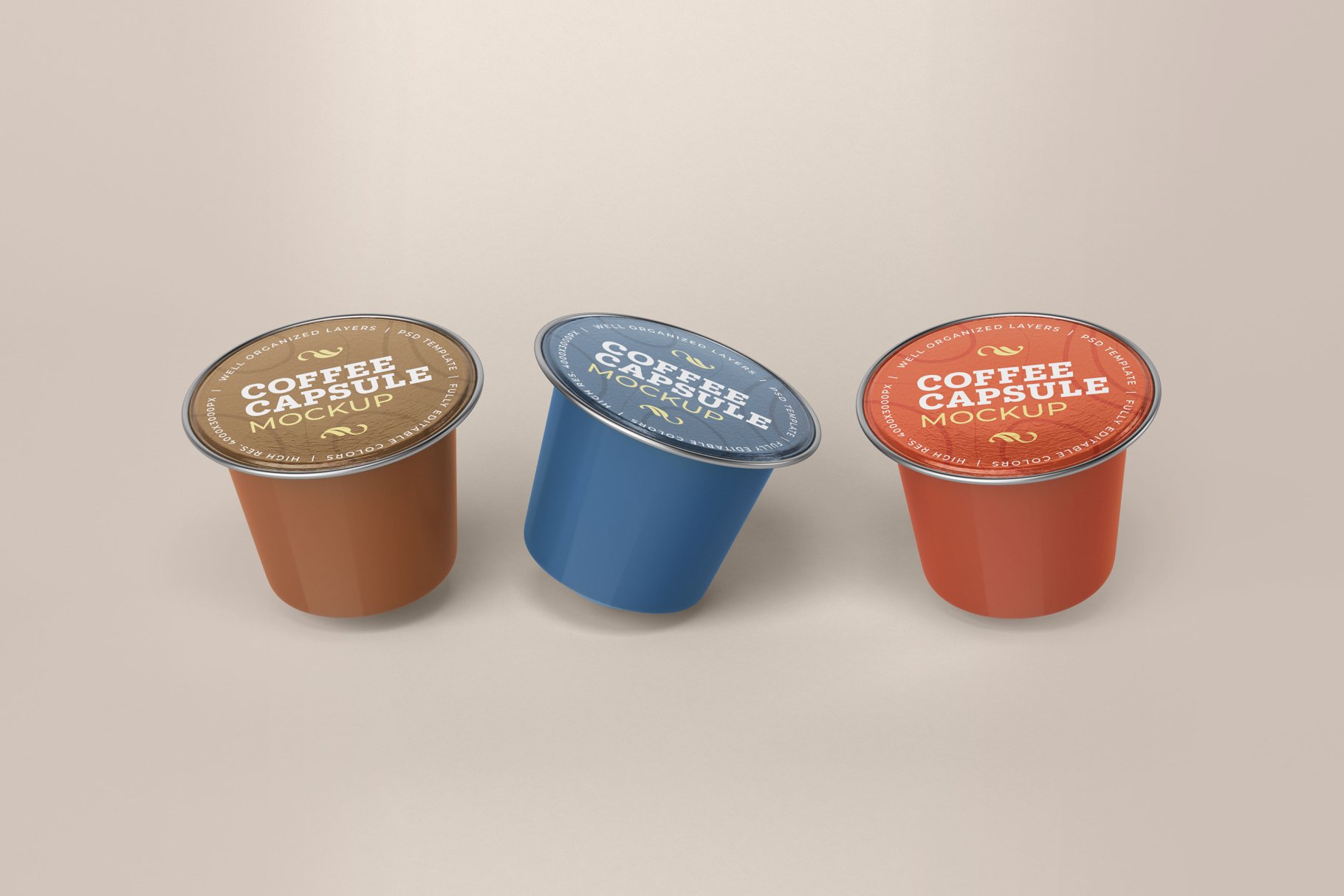 10款咖啡胶囊外包装样机模板 Coffee Capsule Mockup Set_img_2