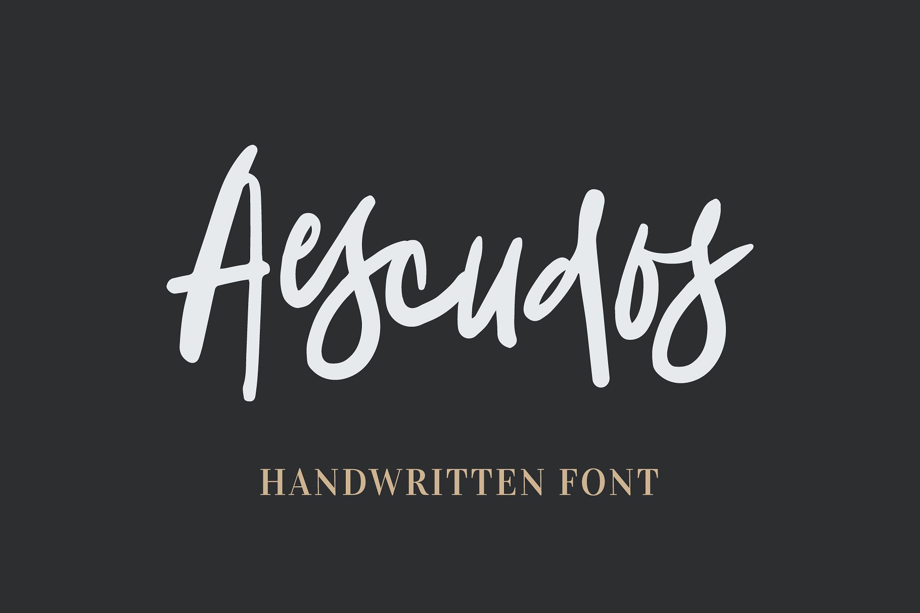 自然的手写字体 Aescudos Handwritten Font_img_2