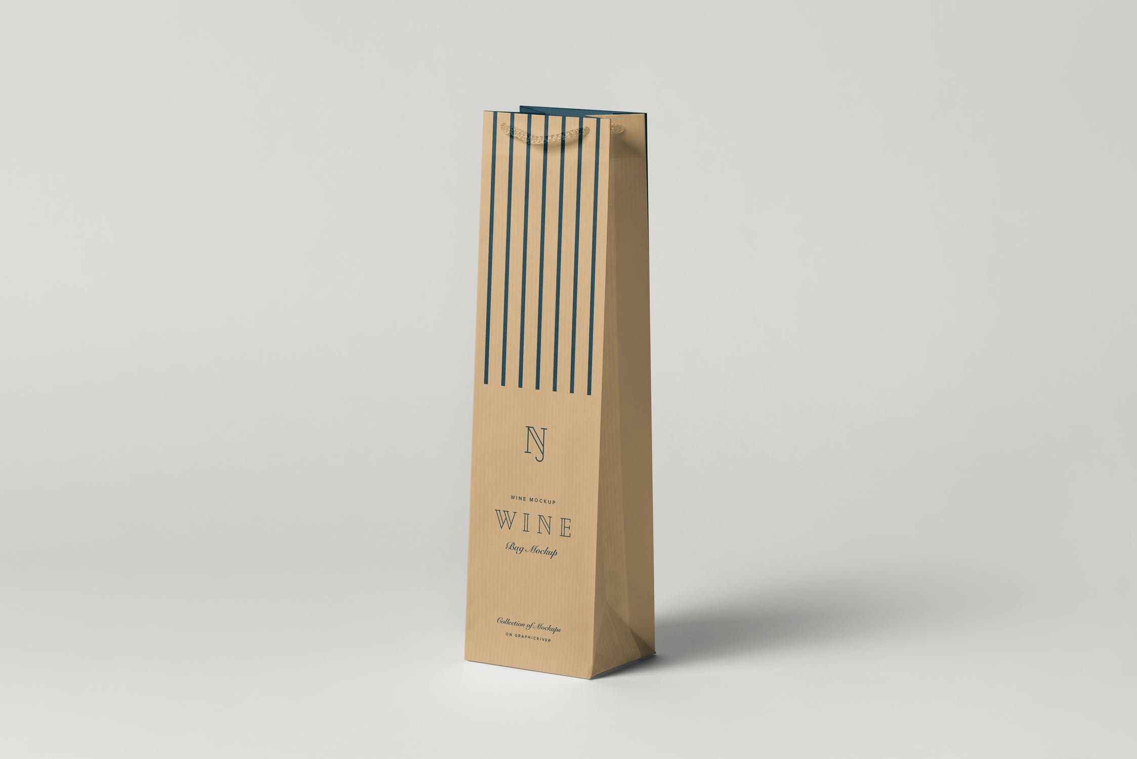 葡萄酒瓶包装袋样机模板 Wine Bag & Bottle Mockup 2_img_2