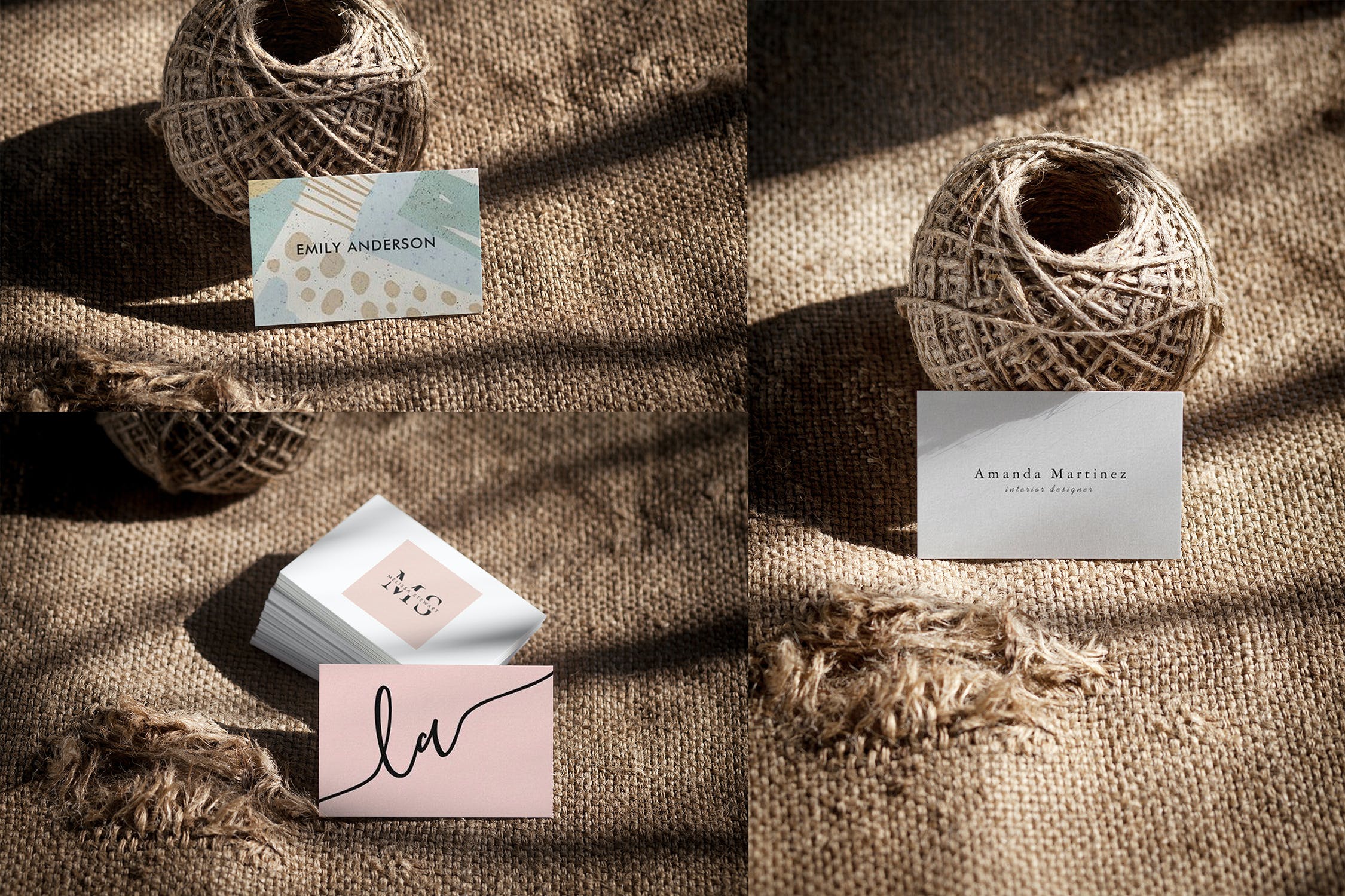 7个商务个人名片样机模板 Business Card Mockup_img_2