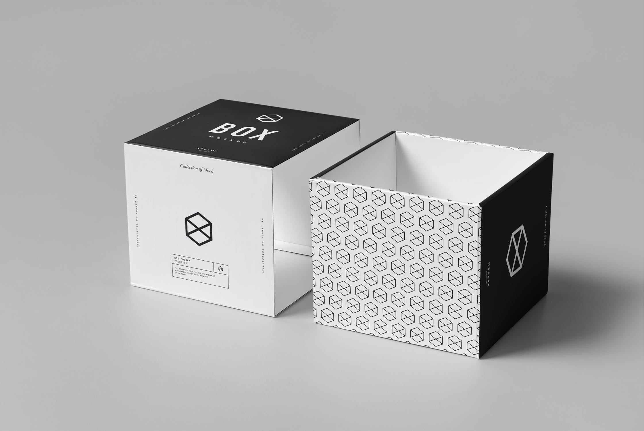 方形产品包装盒PSD样机模板 Box Mockup_img_2