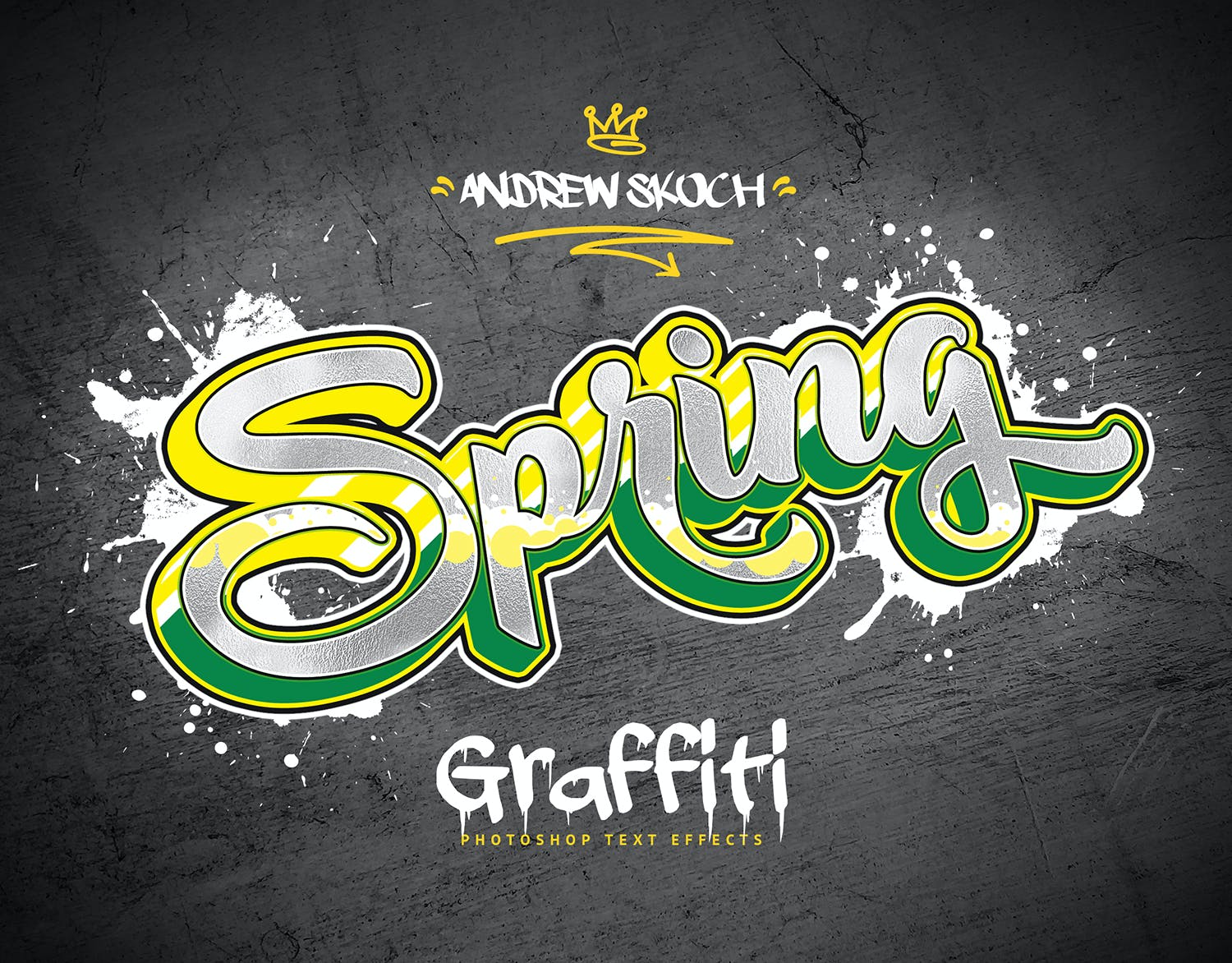 30款潮流街头炫酷涂鸦艺术立体文字样式模板 Graffiti Text Effects - 30 PSD_img_2