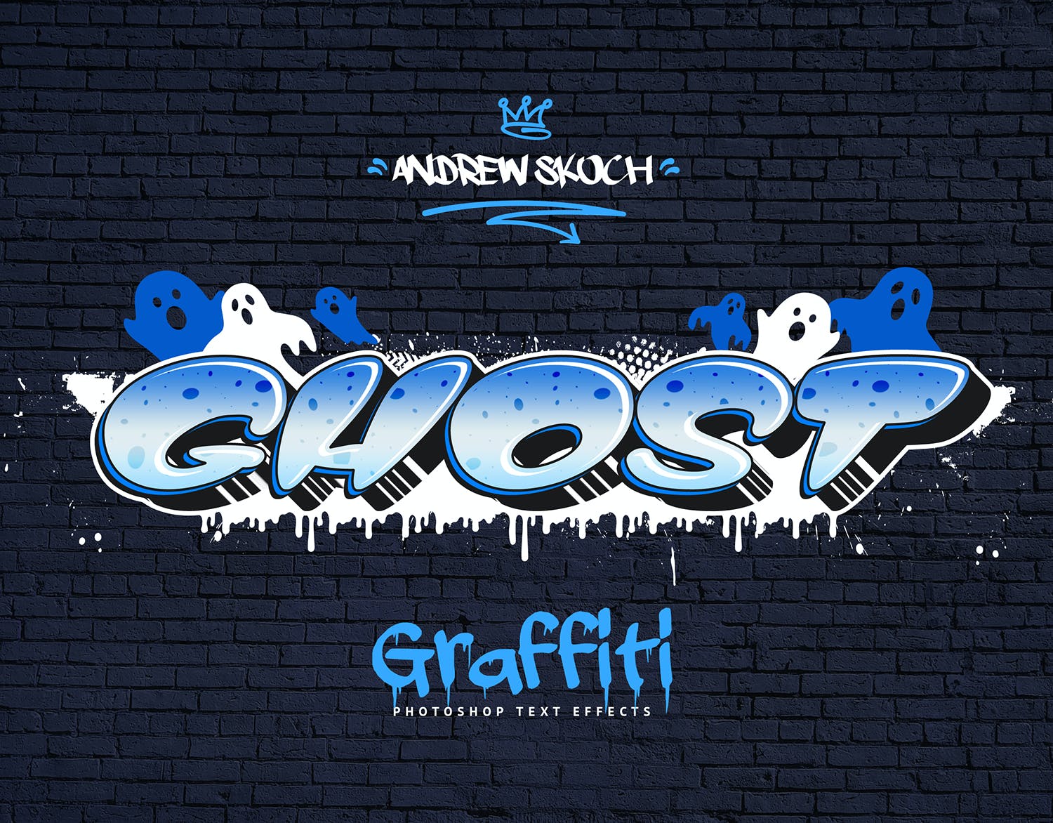 30款潮流街头炫酷涂鸦艺术立体文字样式模板 Graffiti Text Effects - 30 PSD_img_2