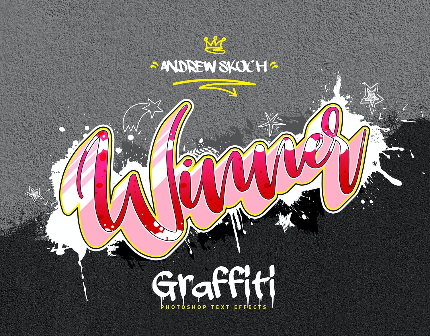 30款潮流街头炫酷涂鸦艺术立体文字样式模板 Graffiti Text Effects - 30 PSD_img_2