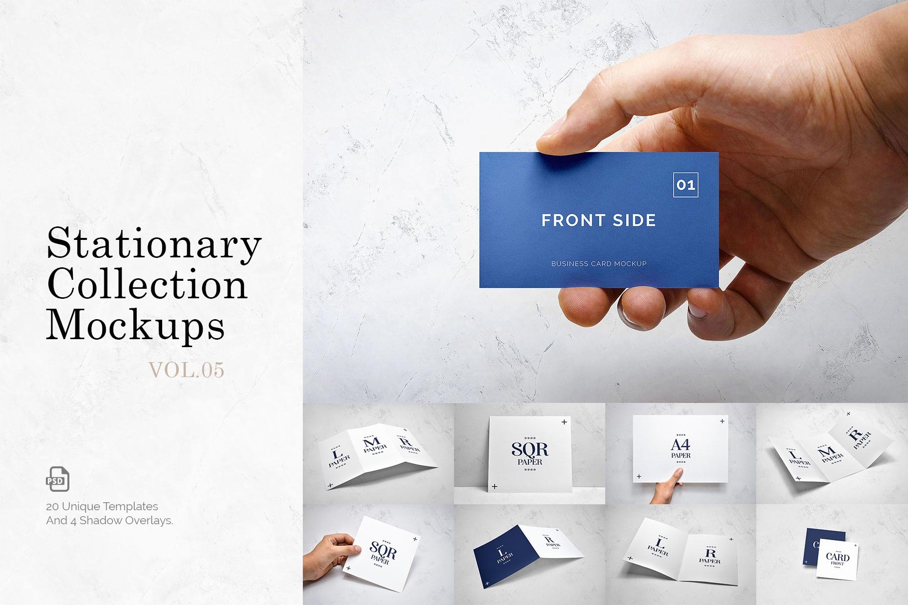 20个品牌VI办公用品名片样机 Stationery & Branding Mockups Vol.5_img_2