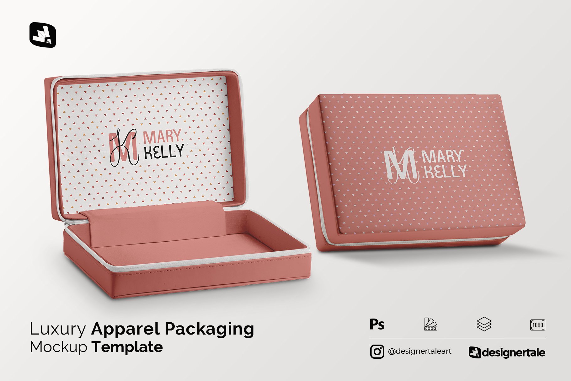 奢华服装包装盒样机模板 Luxury Apparel Packaging Mockup_img_2