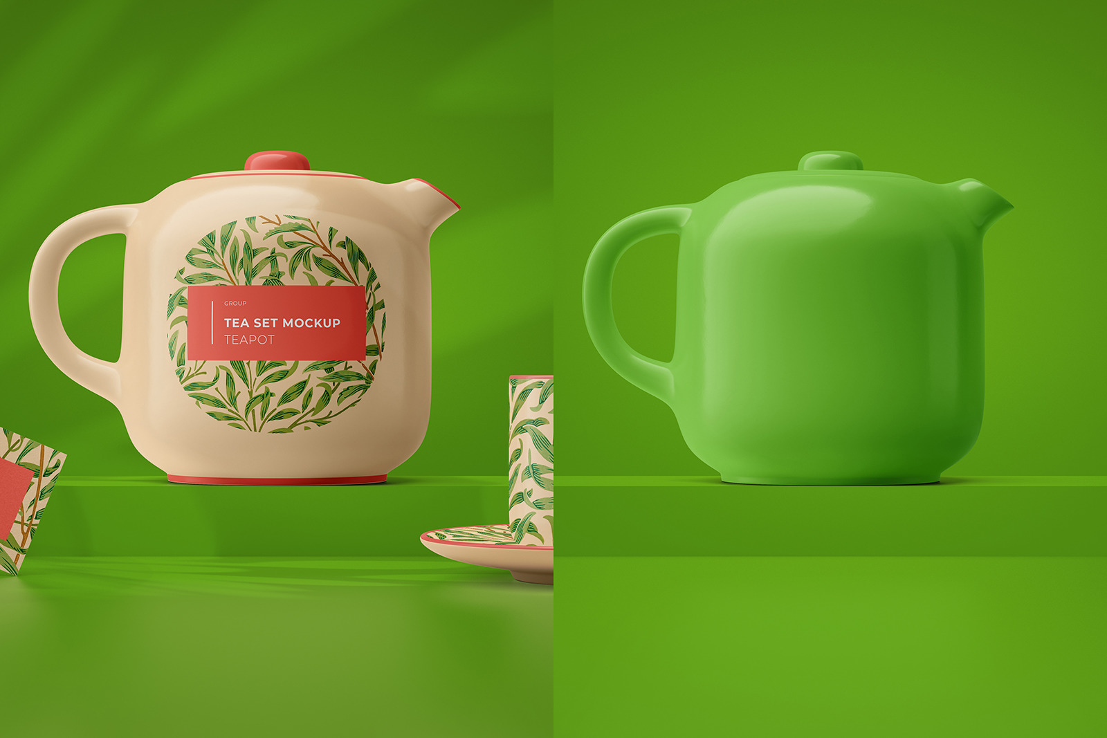 7款陶瓷茶具茶杯样机模板 Tea Set Mockup_img_2