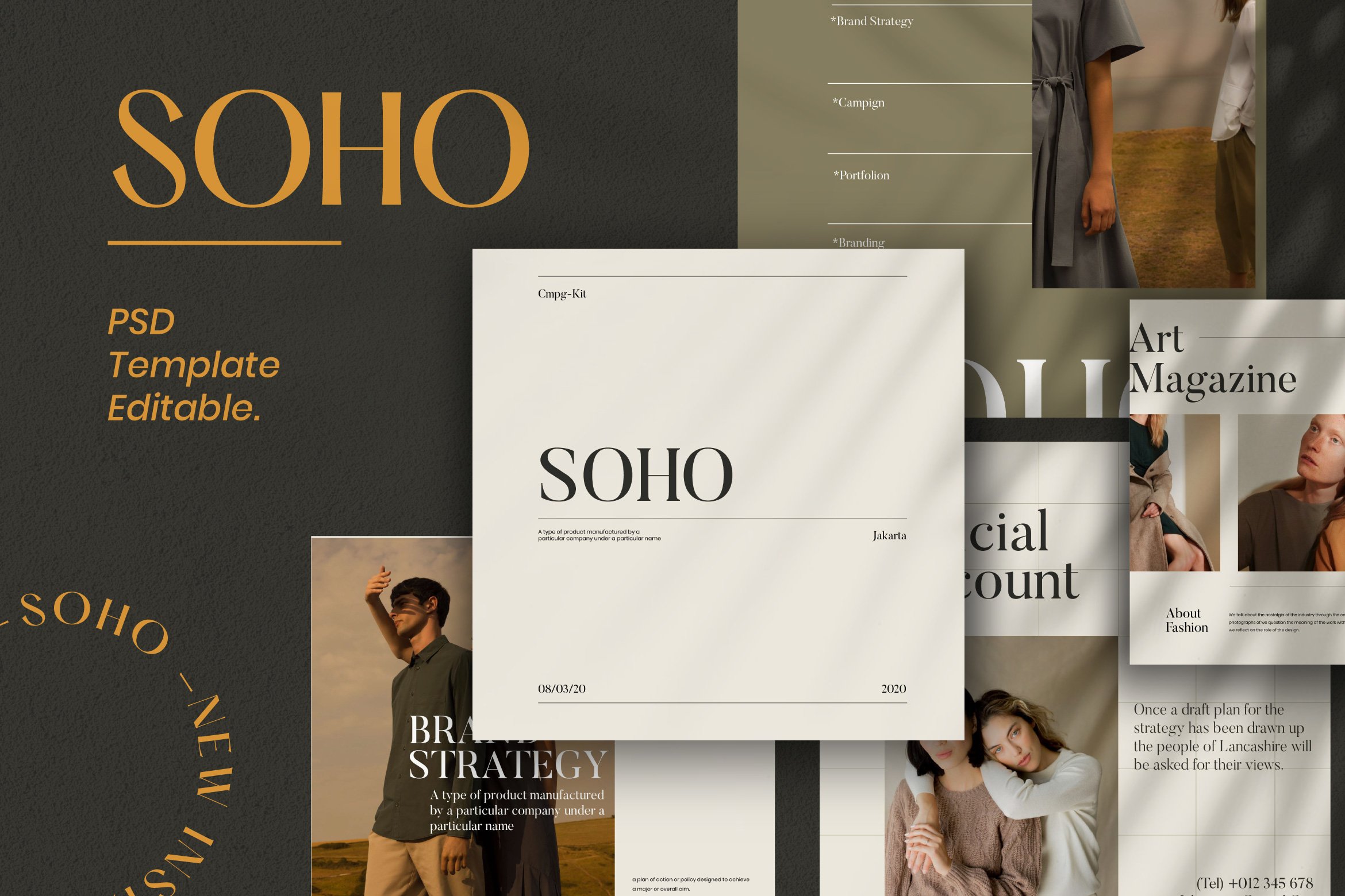 潮流服装品牌新媒体推广海报模板 Soho - Branding Social Media_img_2