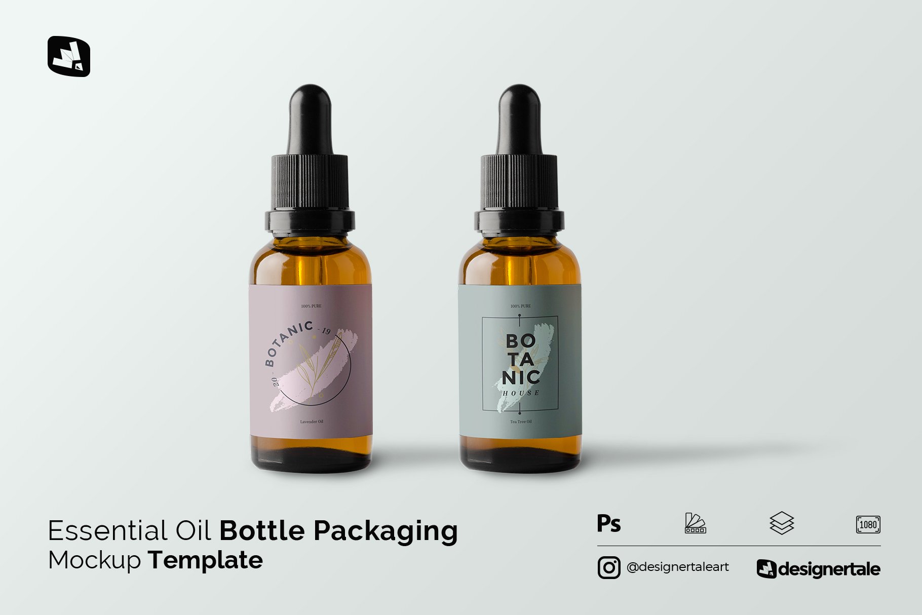 化妆品精油包装瓶样机模板 Essential Oil Packaging Mockup_img_2