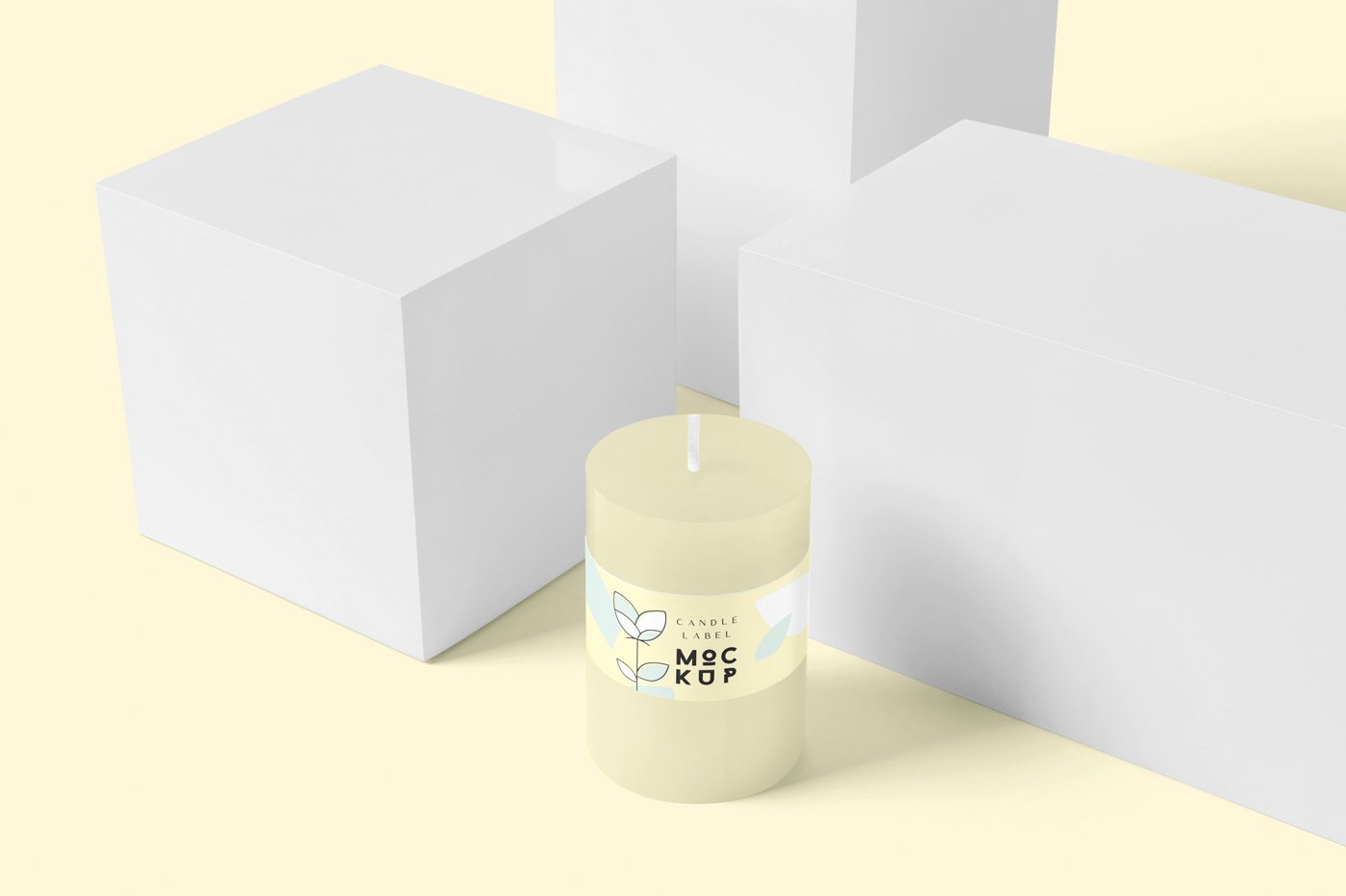 圆形蜡烛标签设计样机模板 Small Round Candle Label Mockups_img_2