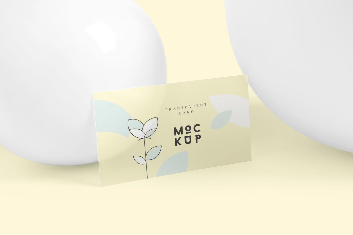 透明卡片名片品牌样机模板 Transparent Card Branding Mockups_img_2