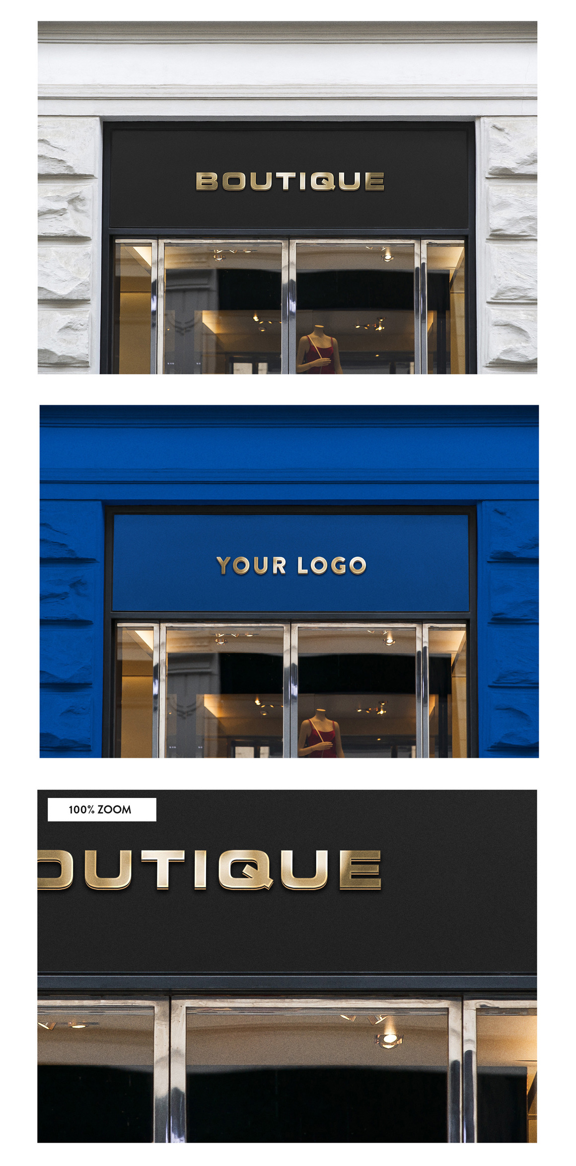 50款门牌店招徽标样机模板 50 Sign Facade Signboard Logo Mockup Vol 1_img_2