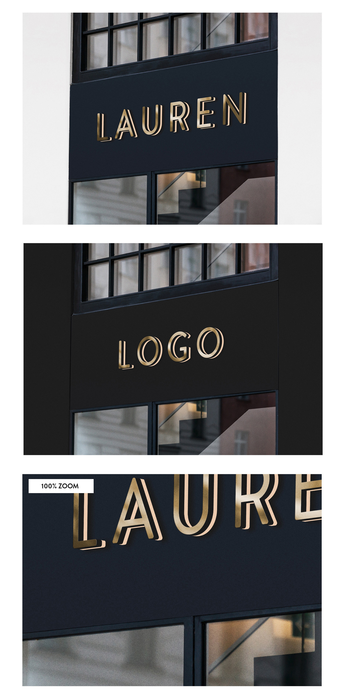 50款门牌店招徽标样机模板 50 Sign Facade Signboard Logo Mockup Vol 1_img_2