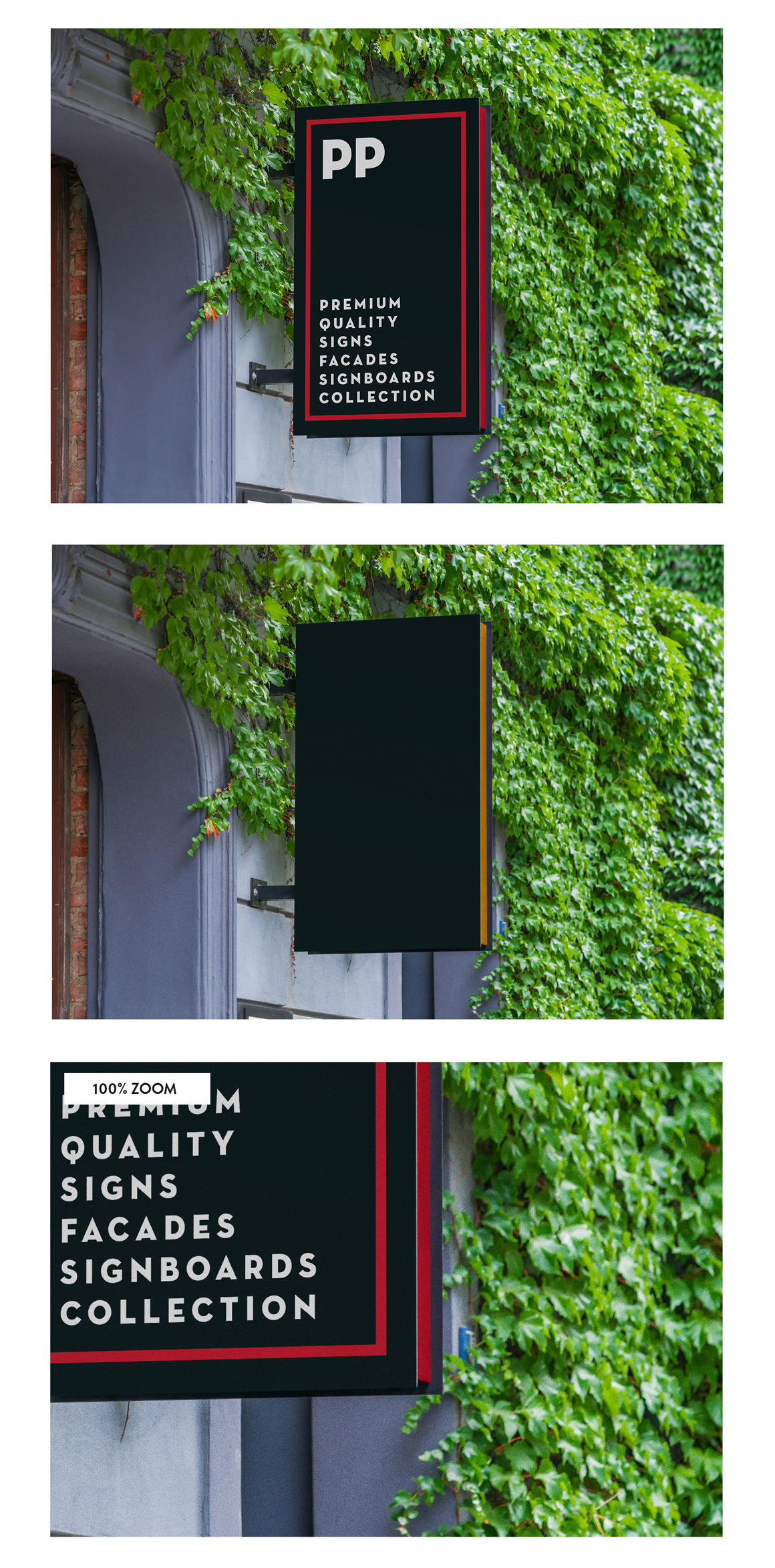 50款门牌店招徽标样机模板 50 Sign Facade Signboard Logo Mockup Vol 1_img_2