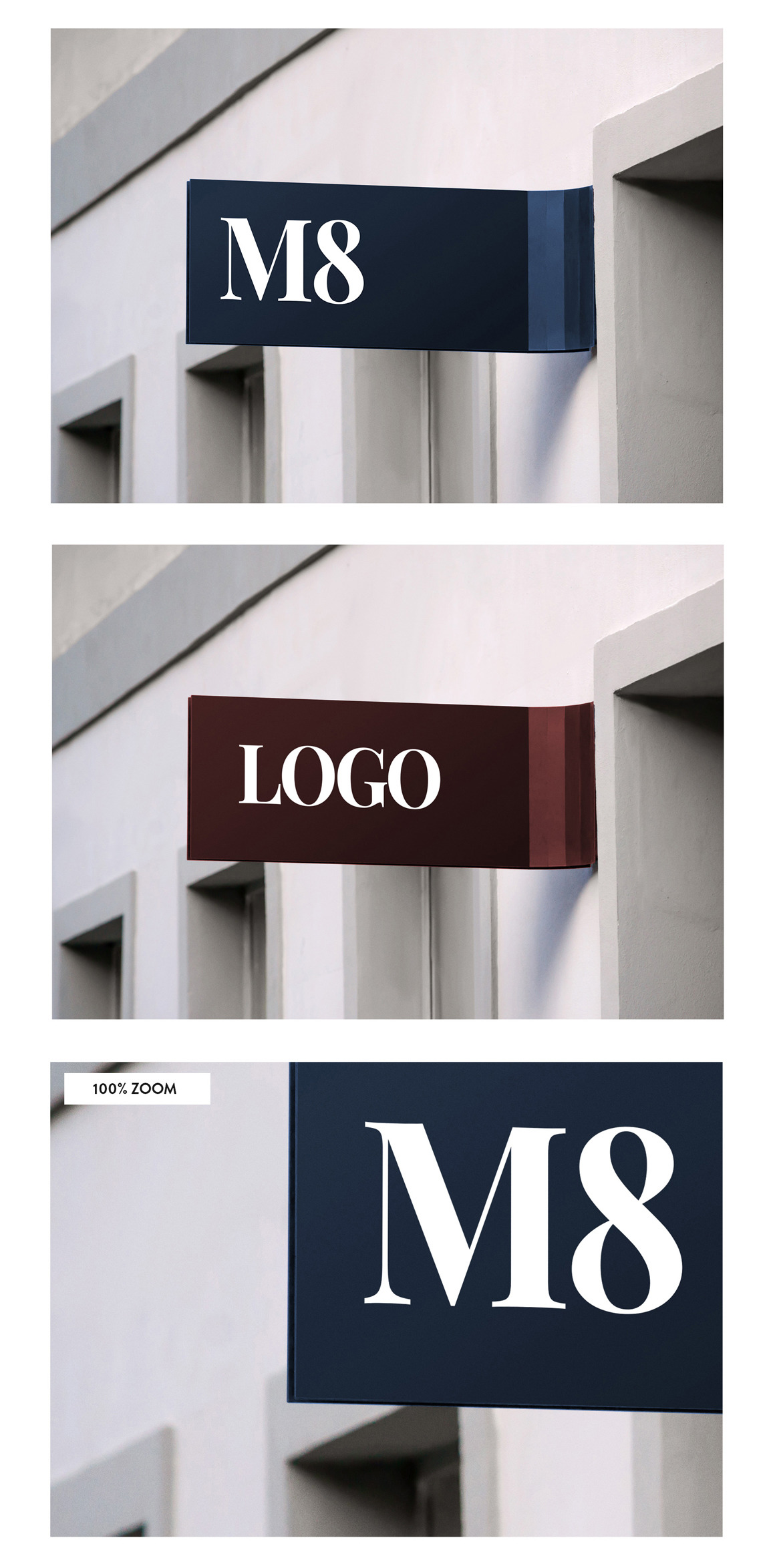 50款门牌店招徽标样机模板 50 Sign Facade Signboard Logo Mockup Vol 1_img_2