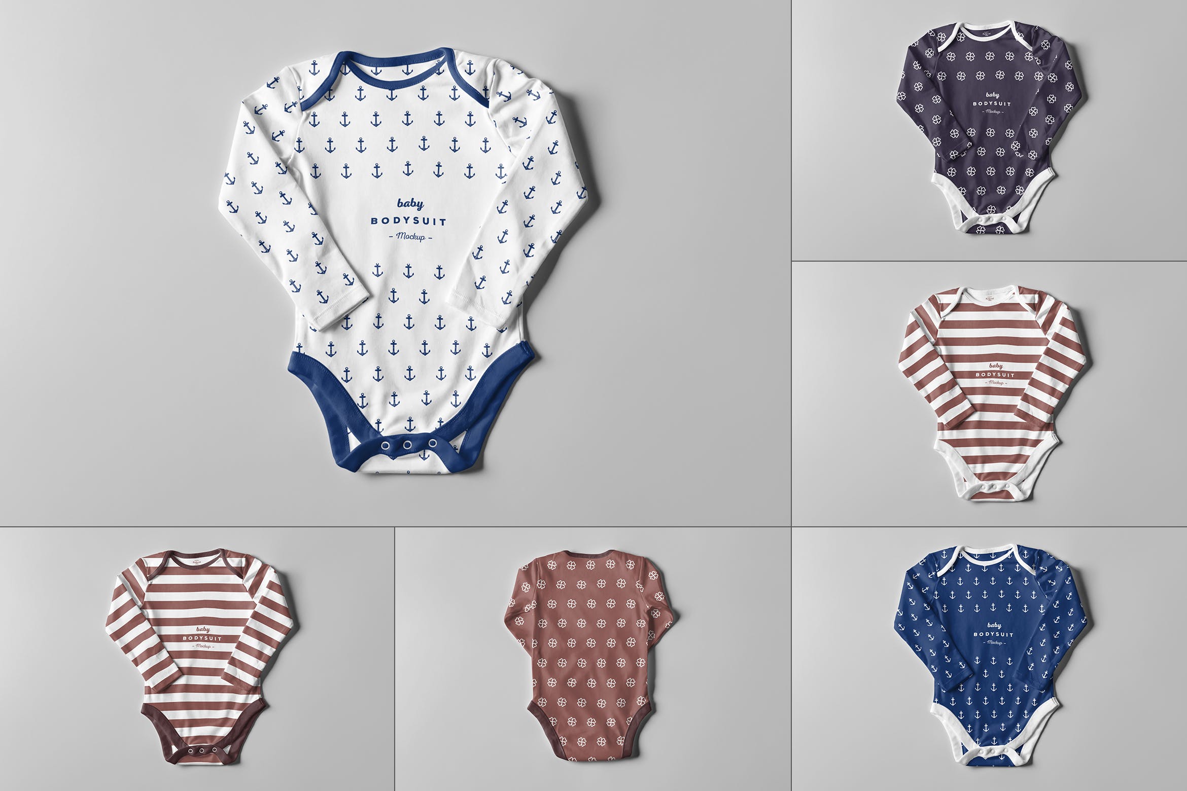 婴儿连体衣样机PSD模板 Baby Bodysuit Mockup 2_img_2