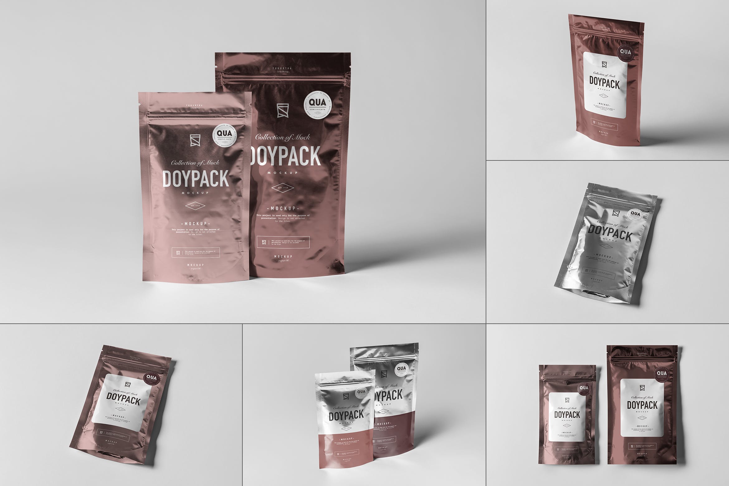 食品自封铝箔袋样机模板 Doypack Mockup 4_img_2