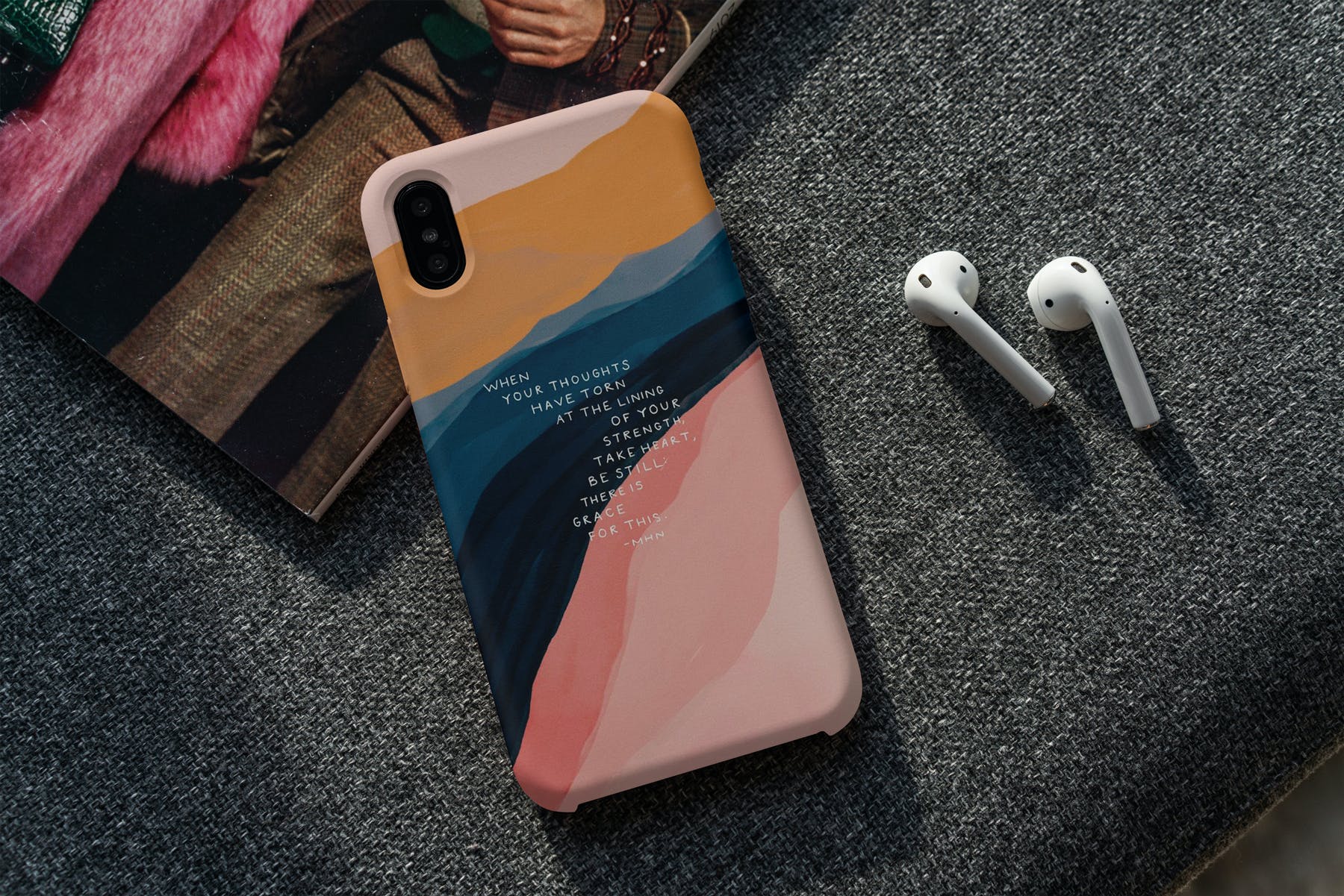 15个陶瓷iPhone X手机壳样机模板 iPhone X Case Mockups_img_2