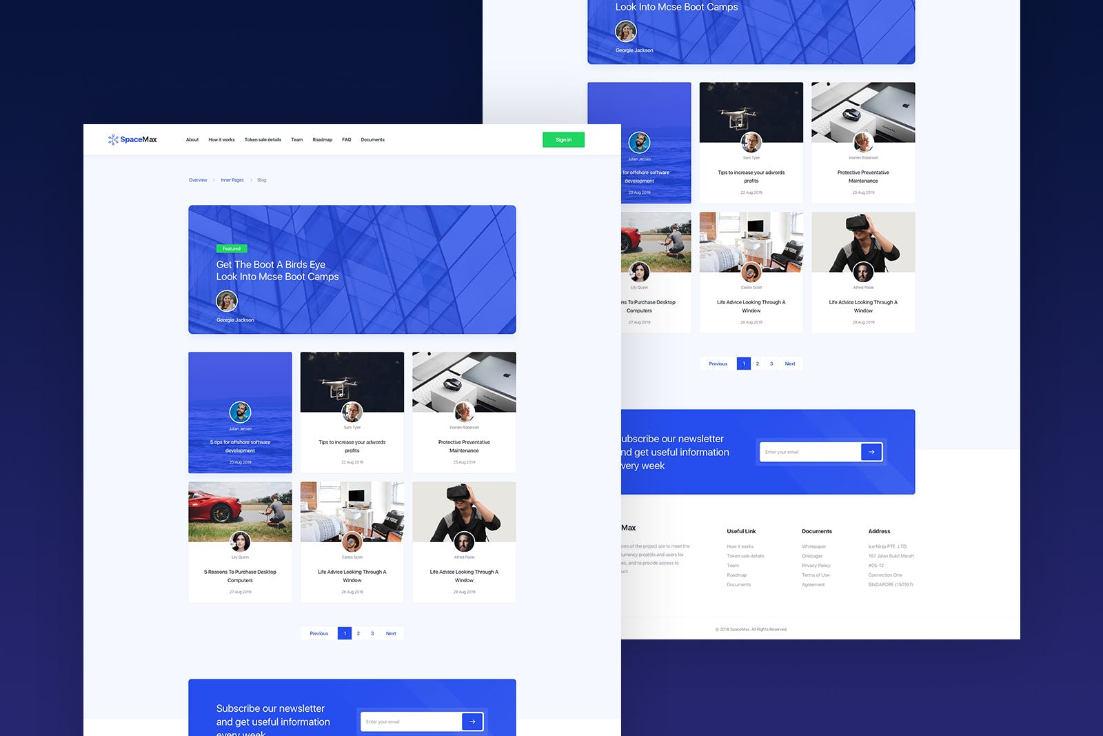 响应式网站着陆页WEB设计模板 SpaceMax - Multipurpose Landing page_img_2