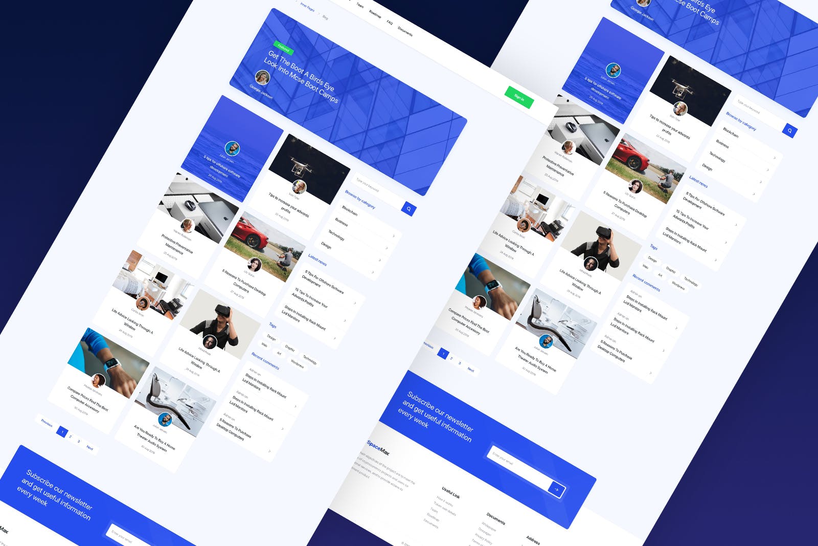 响应式网站着陆页WEB设计模板 SpaceMax - Multipurpose Landing page_img_2