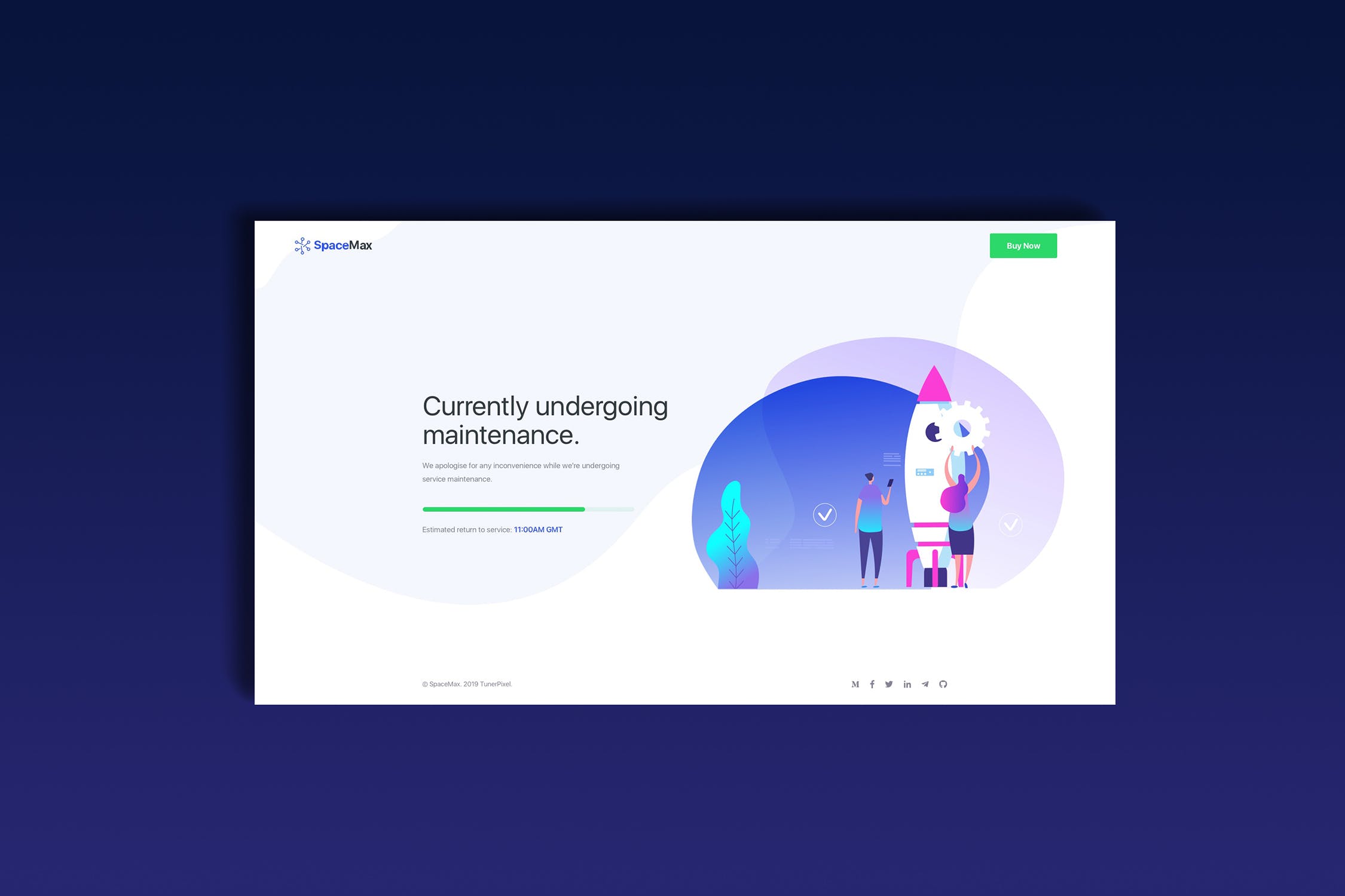 响应式网站着陆页WEB设计模板 SpaceMax - Multipurpose Landing page_img_2