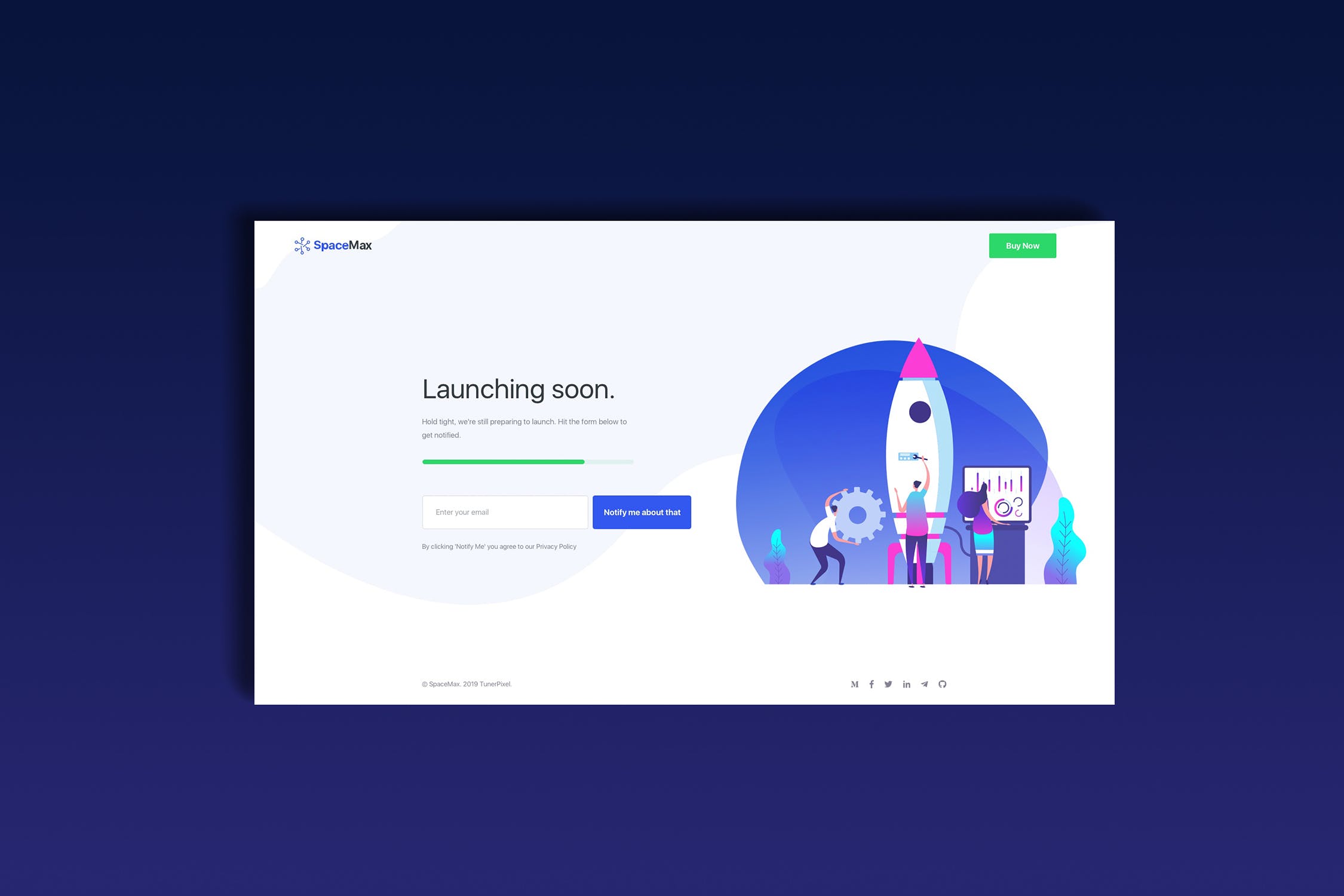 响应式网站着陆页WEB设计模板 SpaceMax - Multipurpose Landing page_img_2