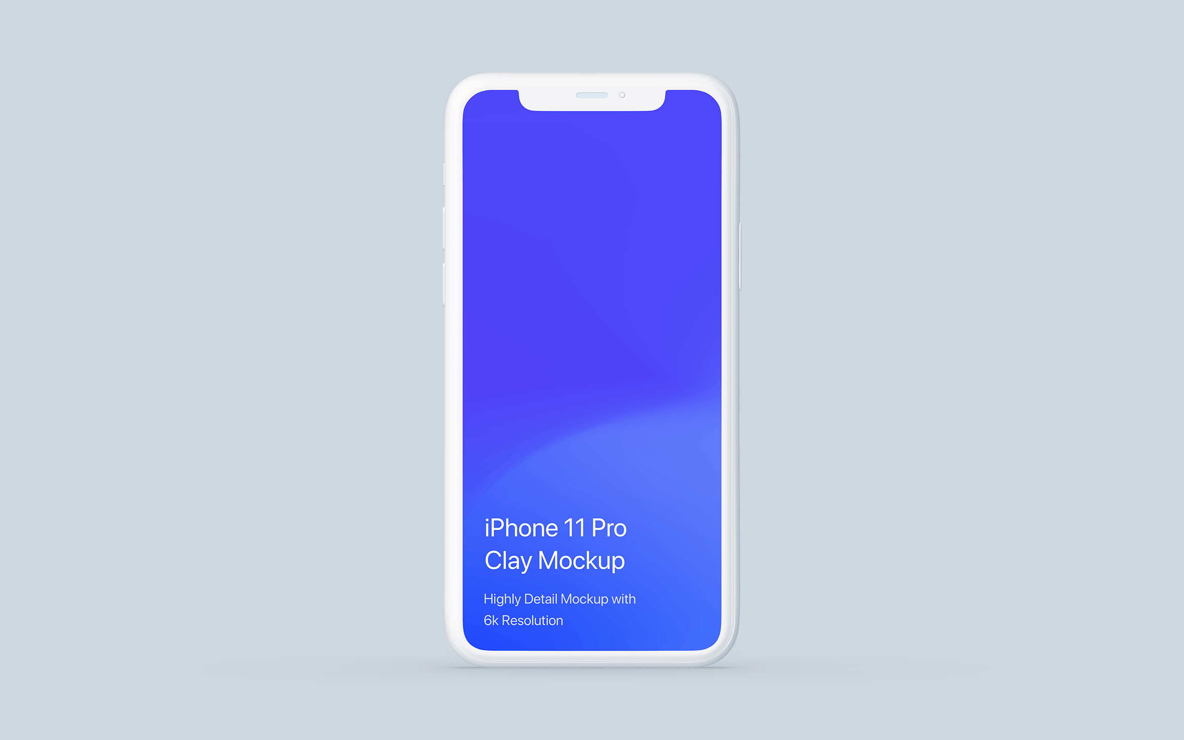 12款陶瓷iPhone 11手机屏幕样机 iPhone 11 Pro Mockup - Clay Mockup Pack_img_2