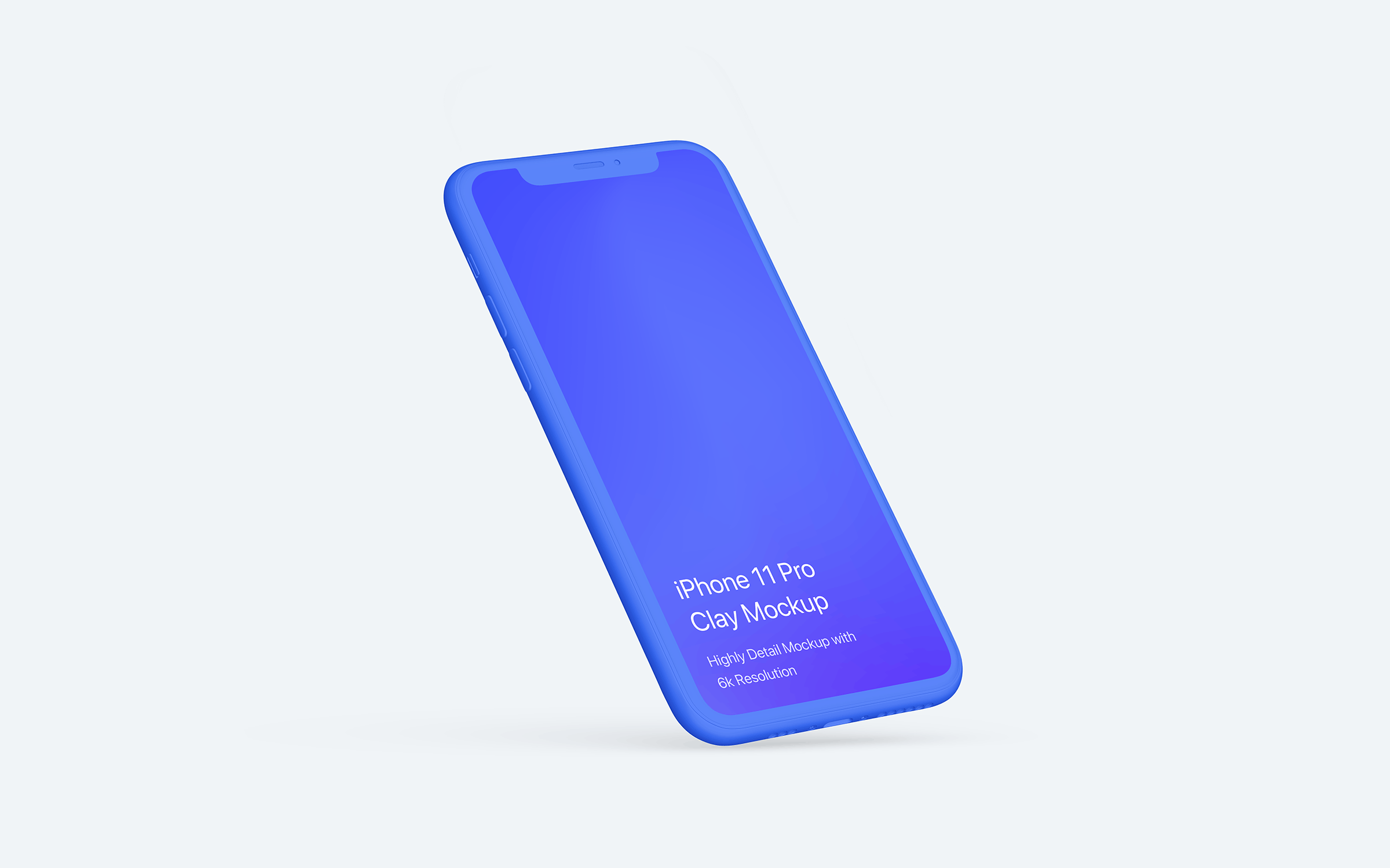 12款陶瓷iPhone 11手机屏幕样机 iPhone 11 Pro Mockup - Clay Mockup Pack_img_2