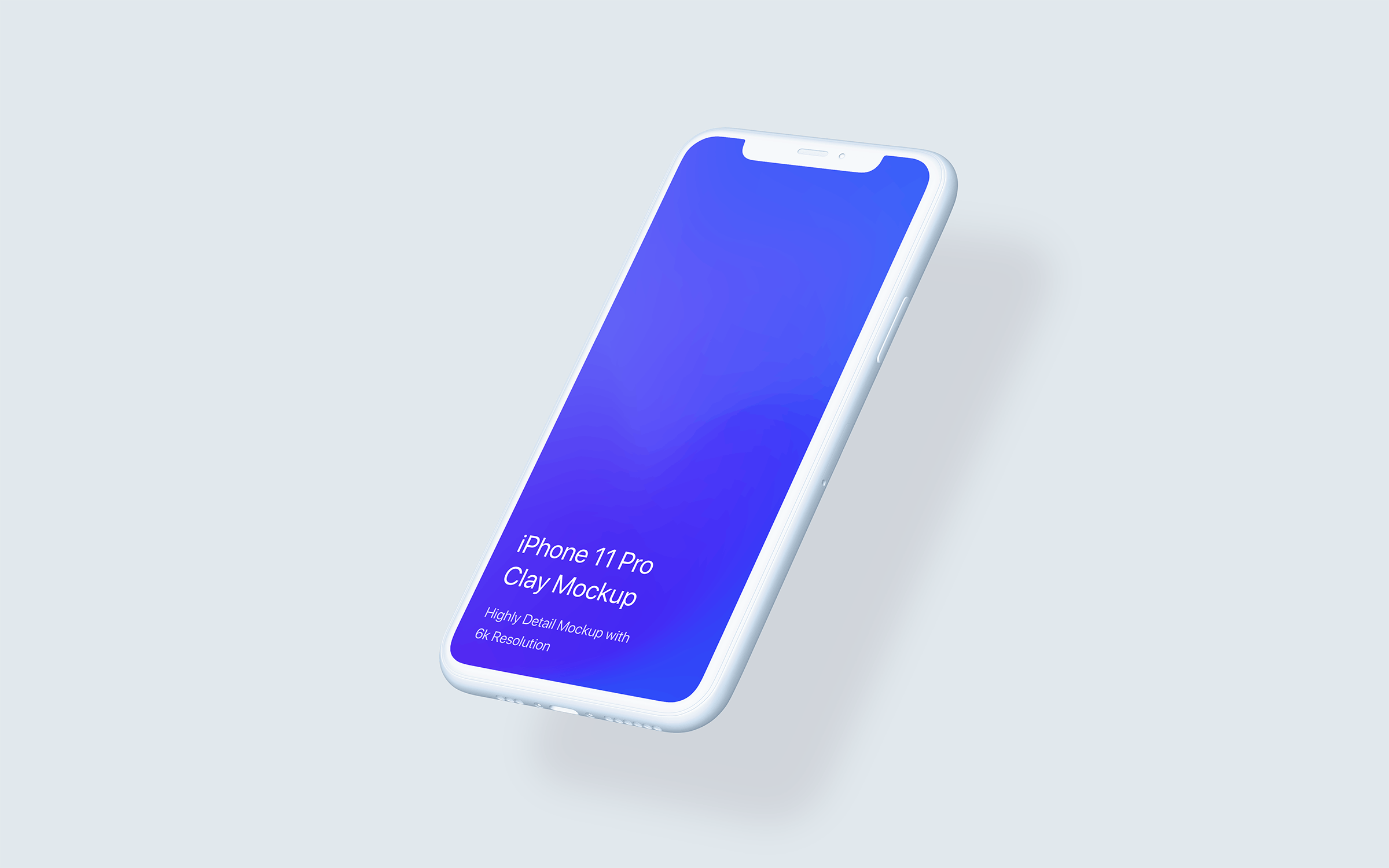 12款陶瓷iPhone 11手机屏幕样机 iPhone 11 Pro Mockup - Clay Mockup Pack_img_2