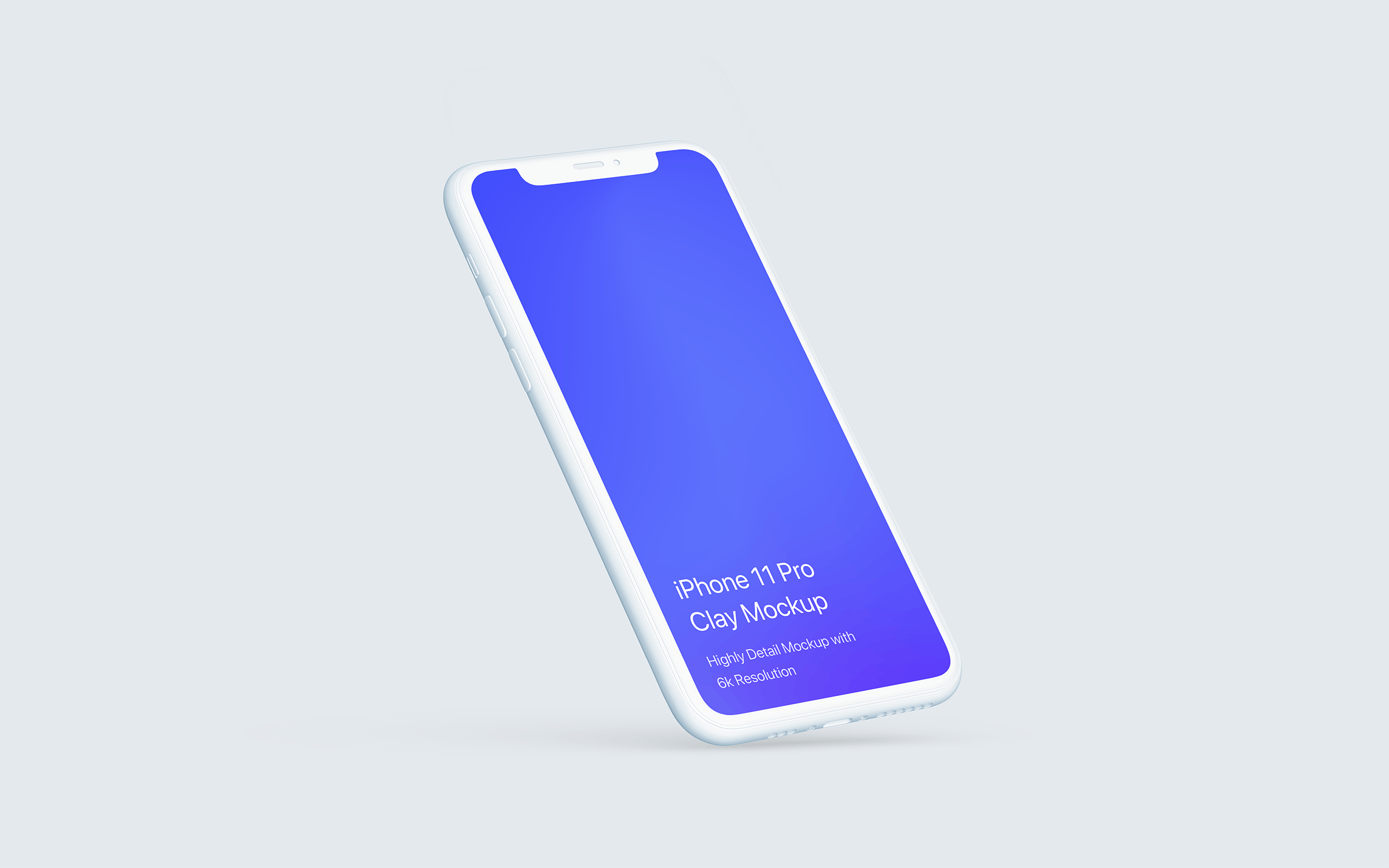 12款陶瓷iPhone 11手机屏幕样机 iPhone 11 Pro Mockup - Clay Mockup Pack_img_2