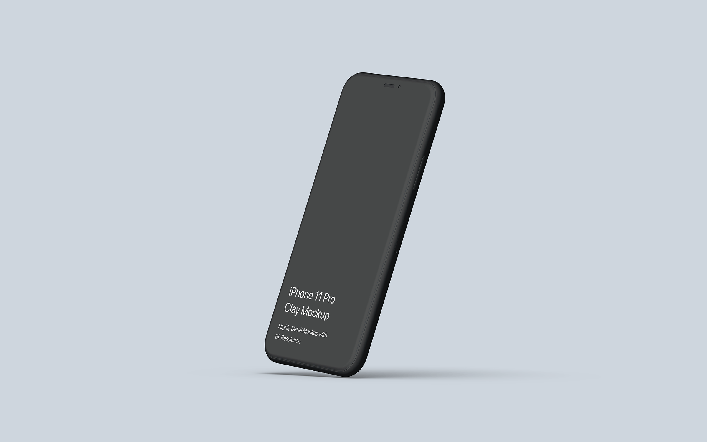 12款陶瓷iPhone 11手机屏幕样机 iPhone 11 Pro Mockup - Clay Mockup Pack_img_2