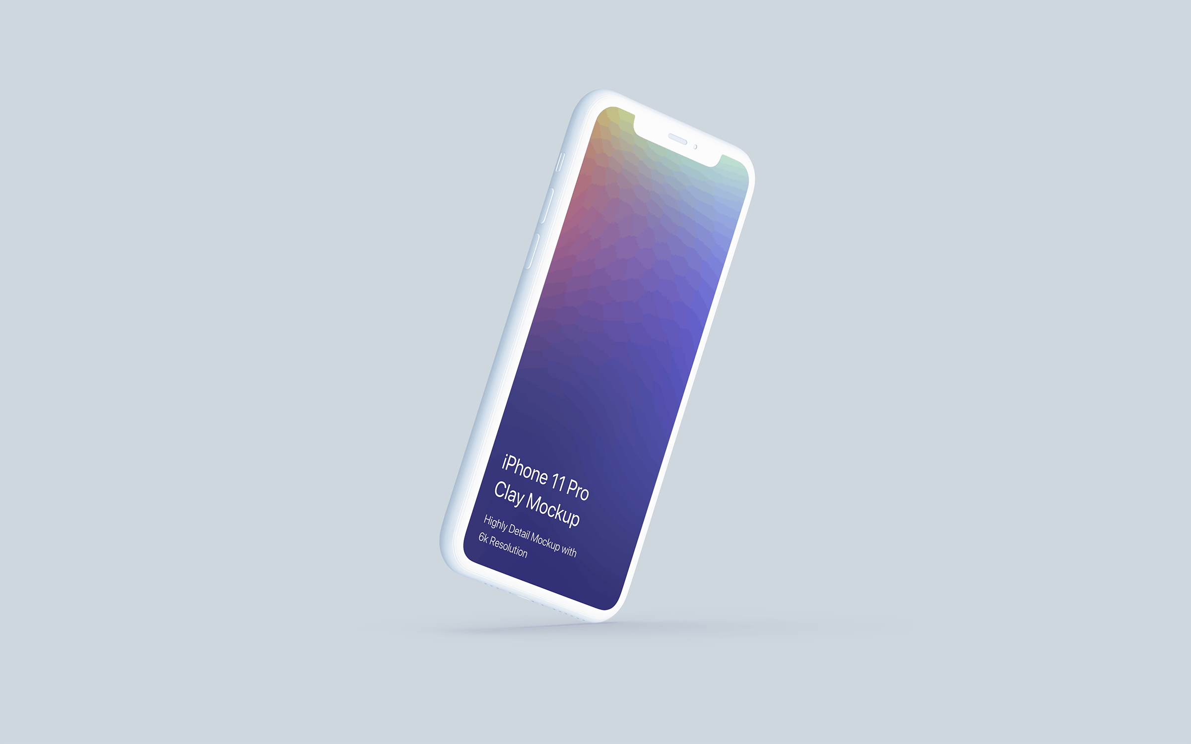 12款陶瓷iPhone 11手机屏幕样机 iPhone 11 Pro Mockup - Clay Mockup Pack_img_2