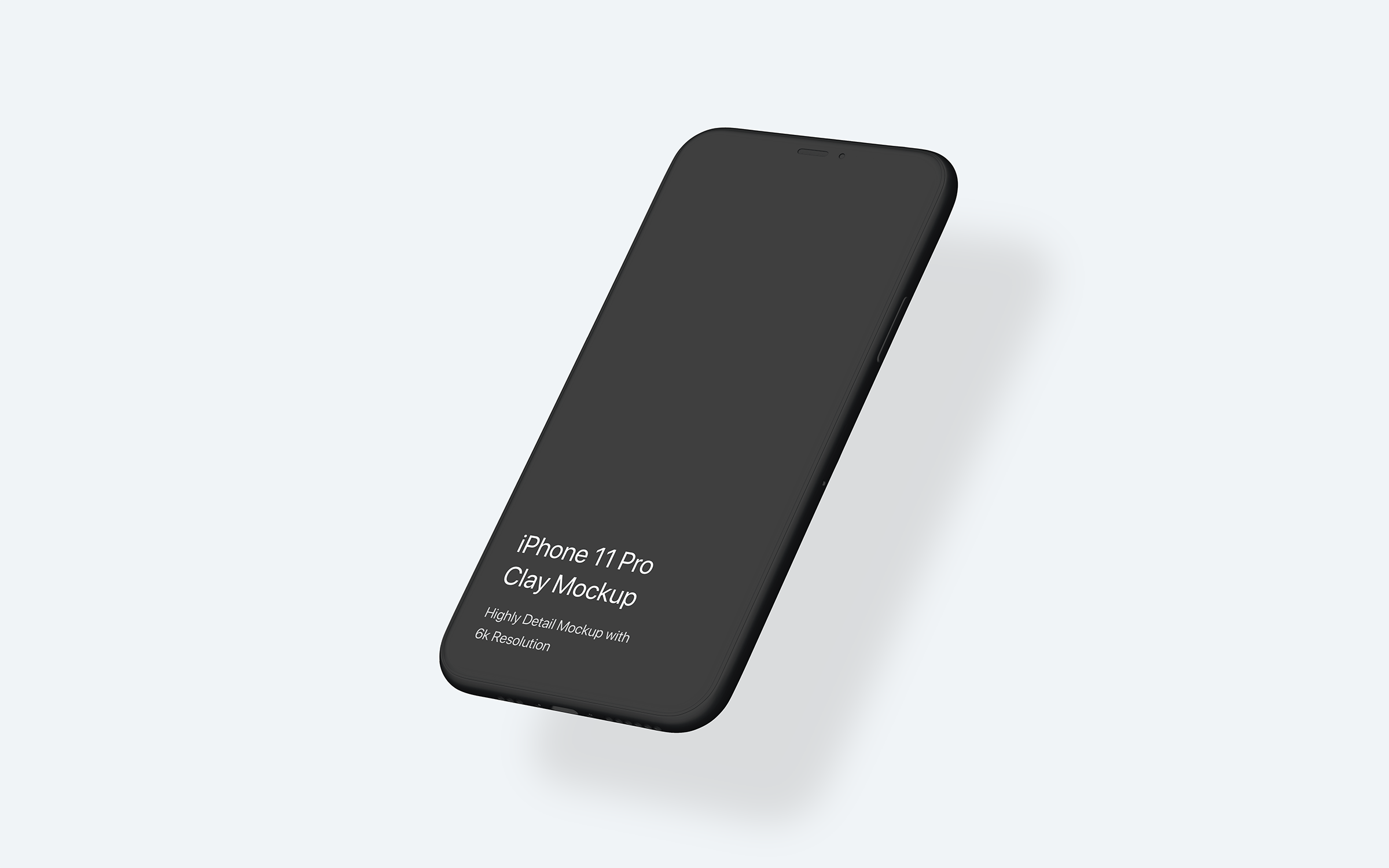 12款陶瓷iPhone 11手机屏幕样机 iPhone 11 Pro Mockup - Clay Mockup Pack_img_2