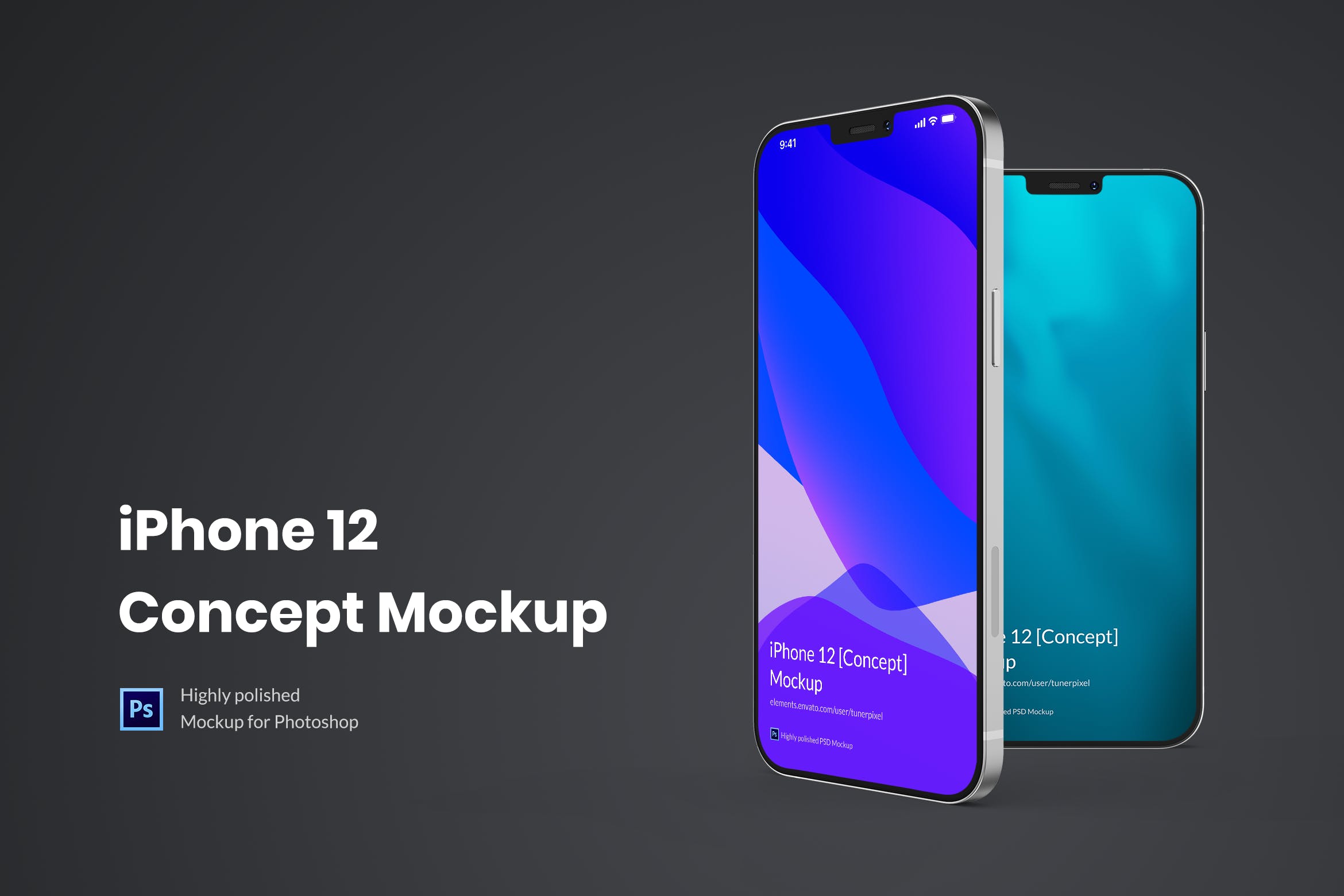 APP界面设计iPhone 12手机屏幕展示样机 iPhone 12 Mockup 1.0 (Concept)_img_2