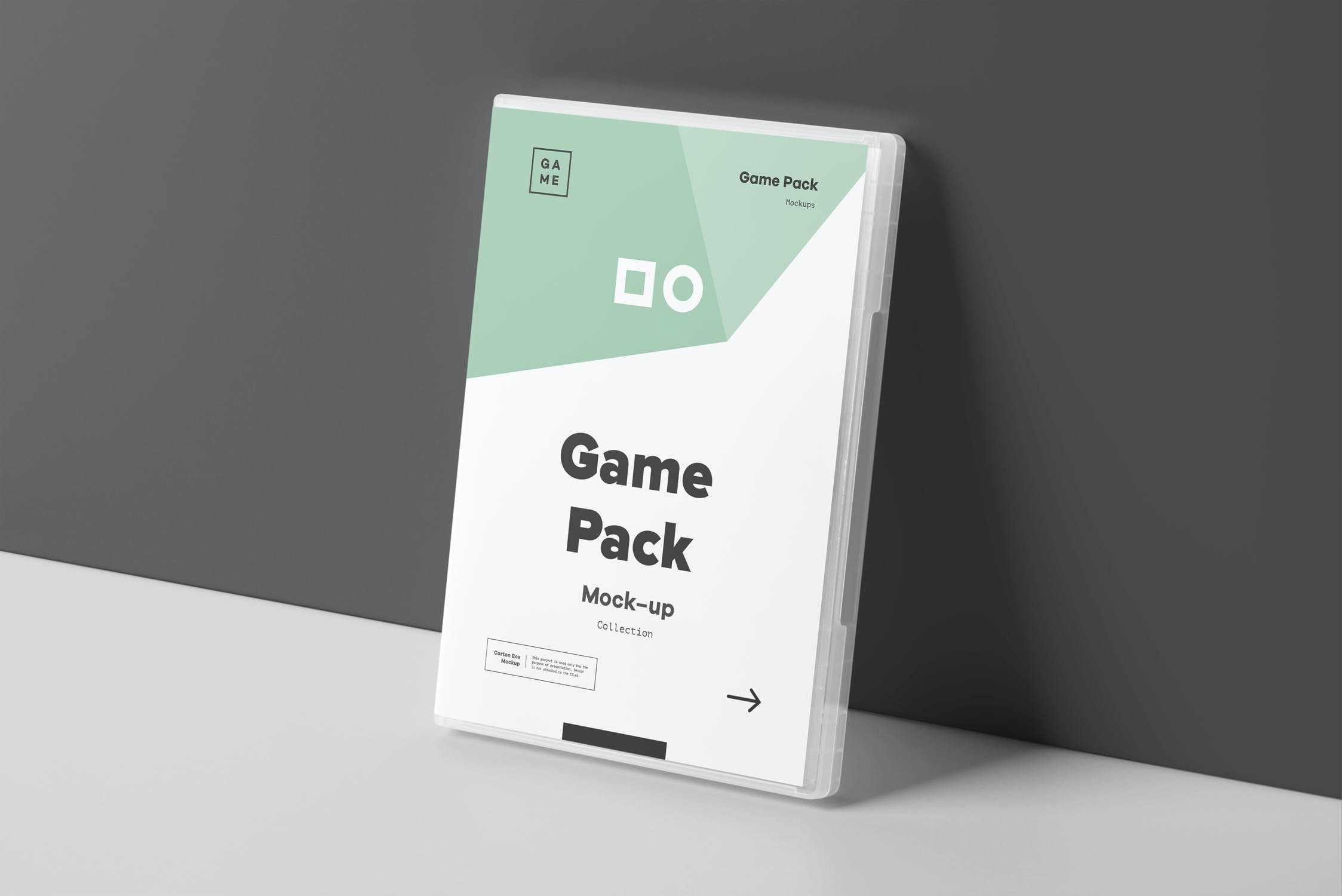 游戏光盘CD包装盒样机模板 Game Disc Pack Mockup_img_2