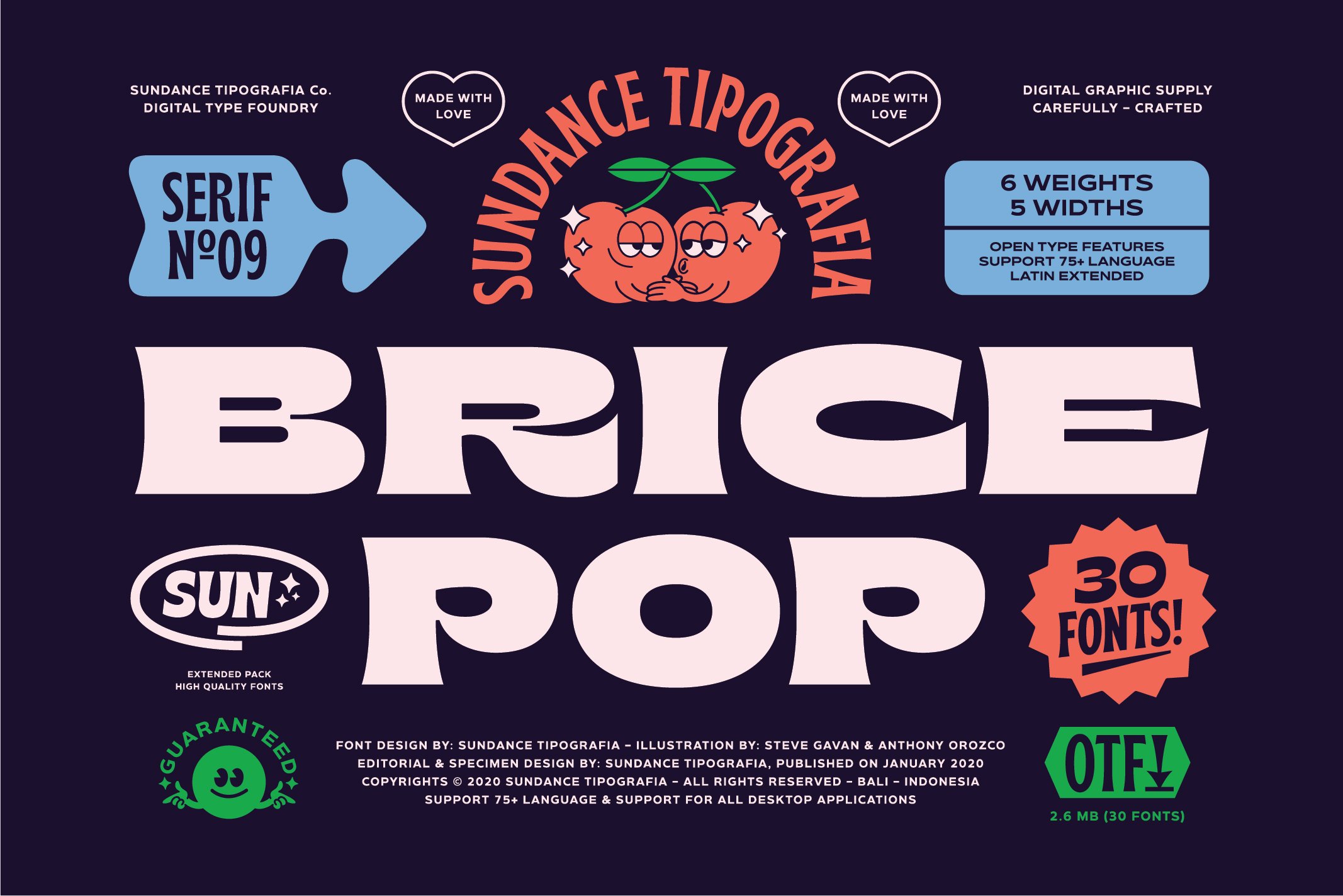 80年代趣味卡通儿童英文字体 Brice Font Family_img_2