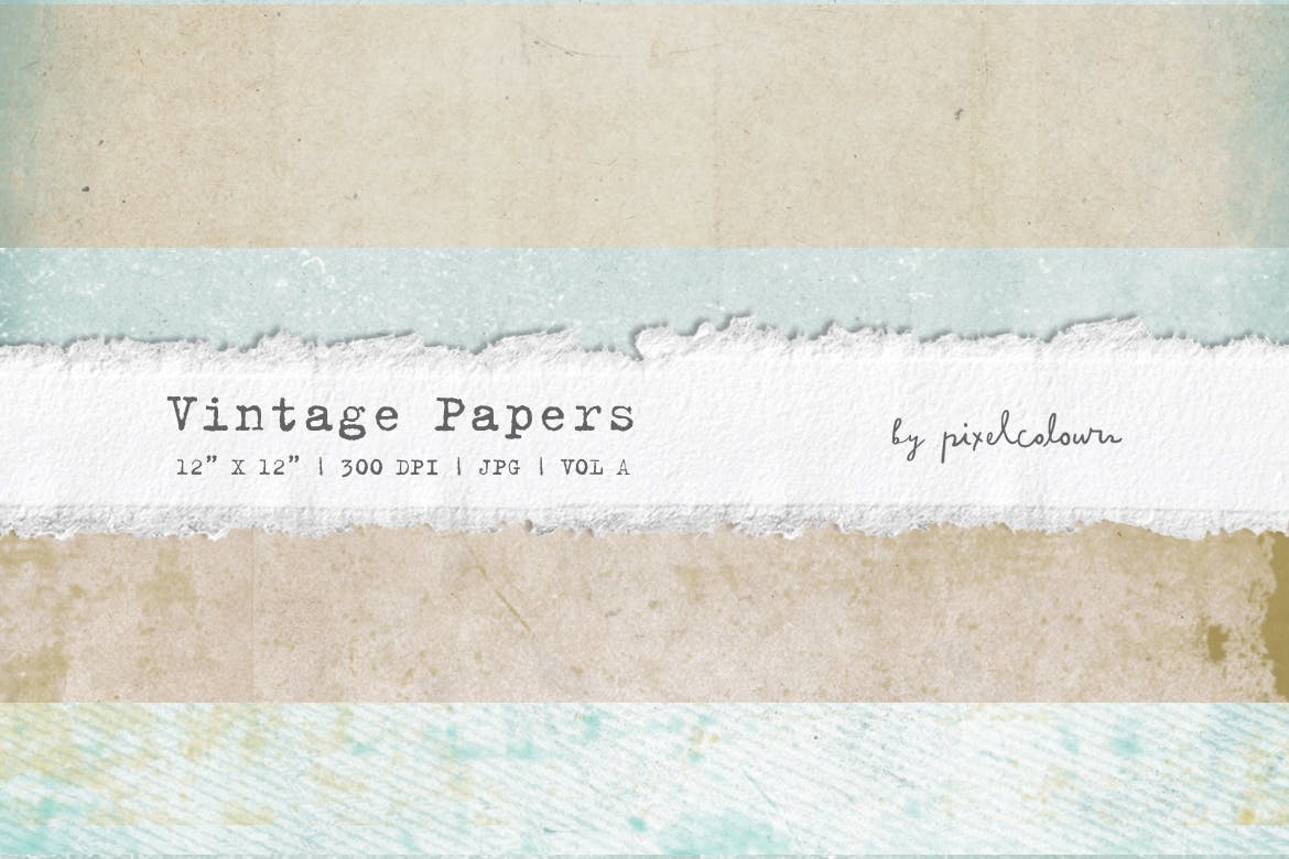 复古纸张背景纹理素材 Vintage Papers Or Backgrounds A_img_2